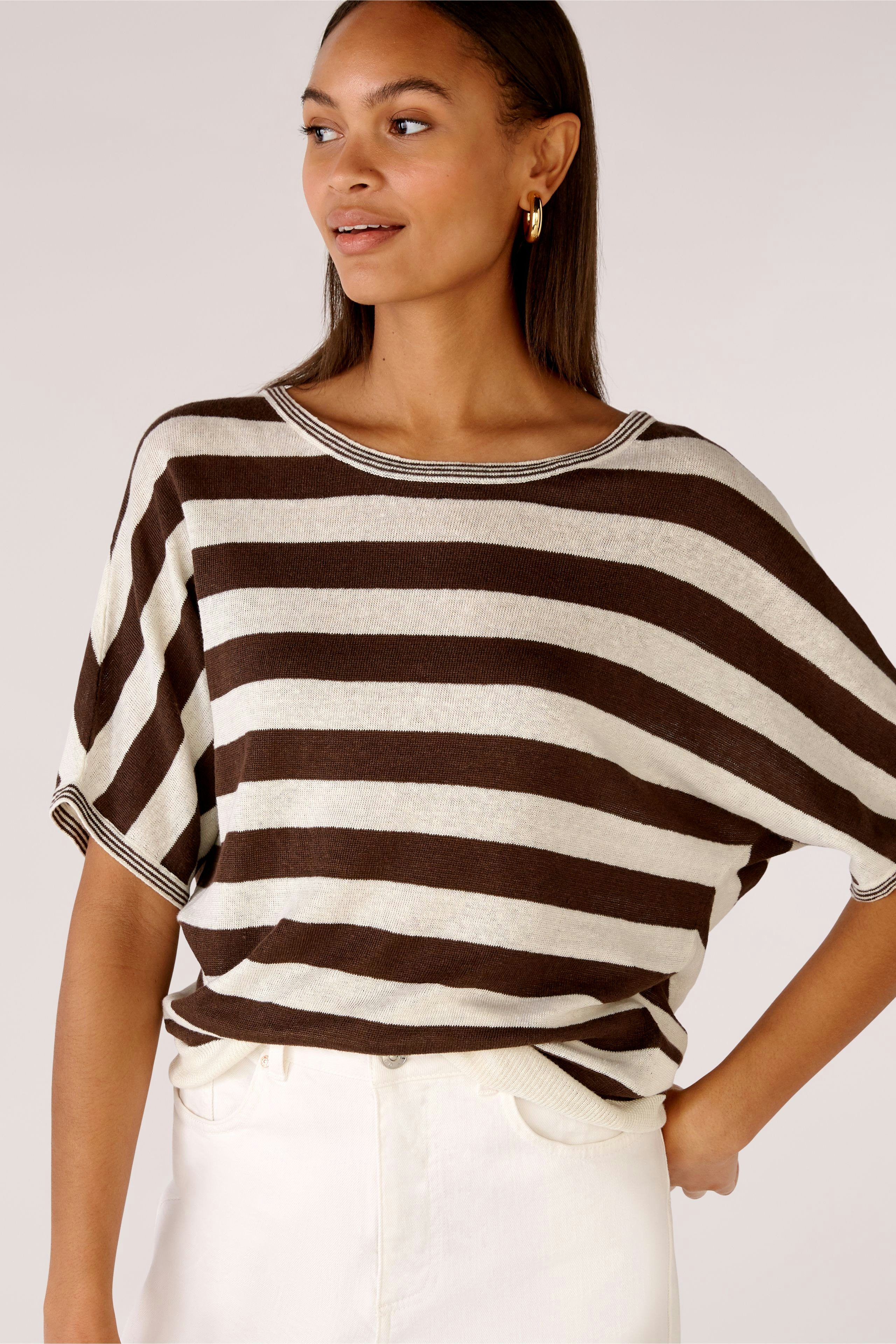 Bild 5 von Pullover 100% linen in offwhite brown | Oui