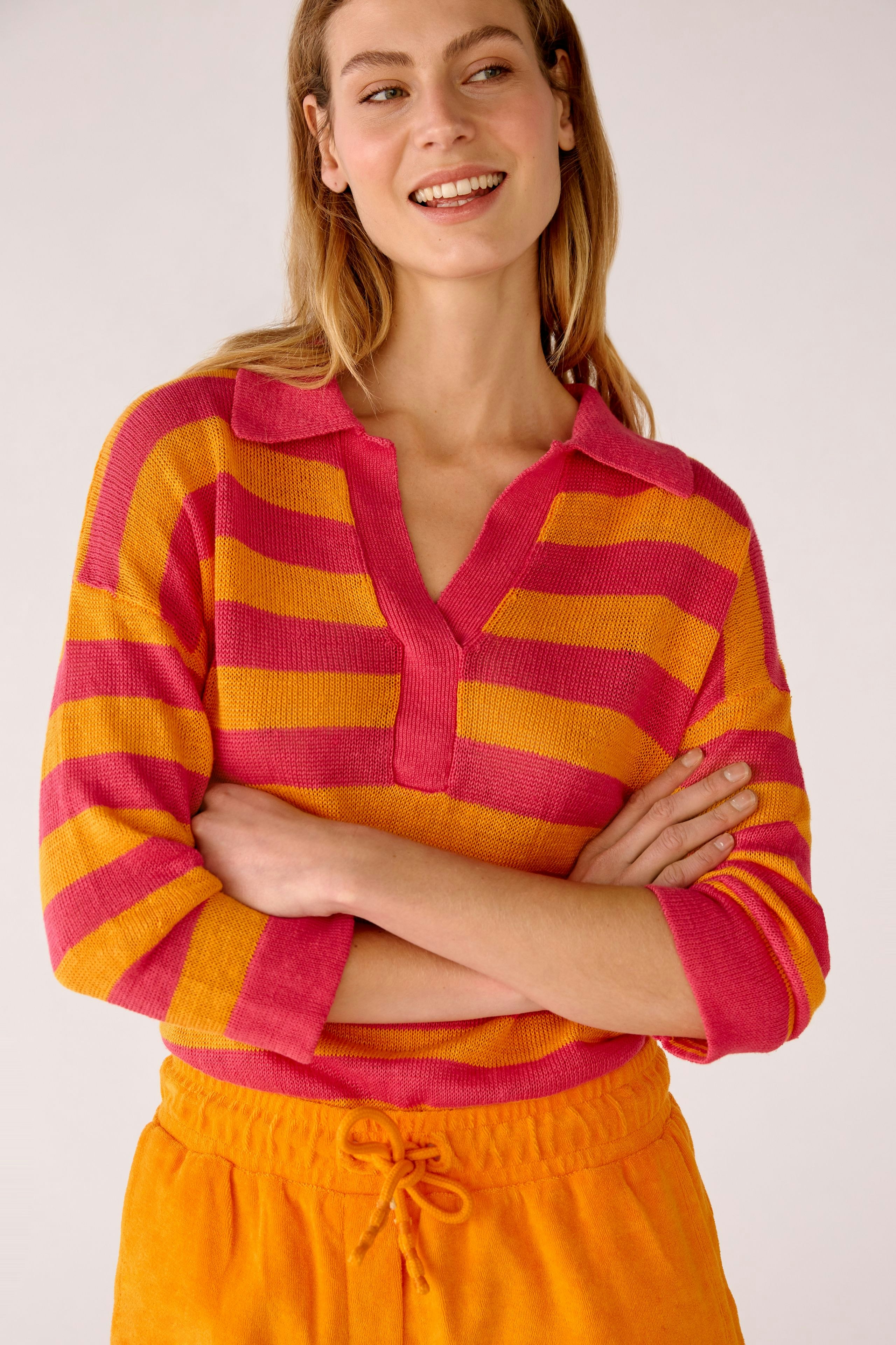 Bild 6 von Knitted pullover 100% linen in pink orange | Oui