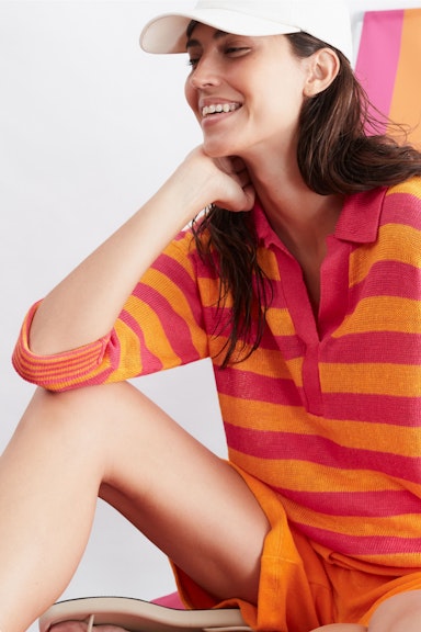 Bild 7 von Knitted pullover 100% linen in pink orange | Oui