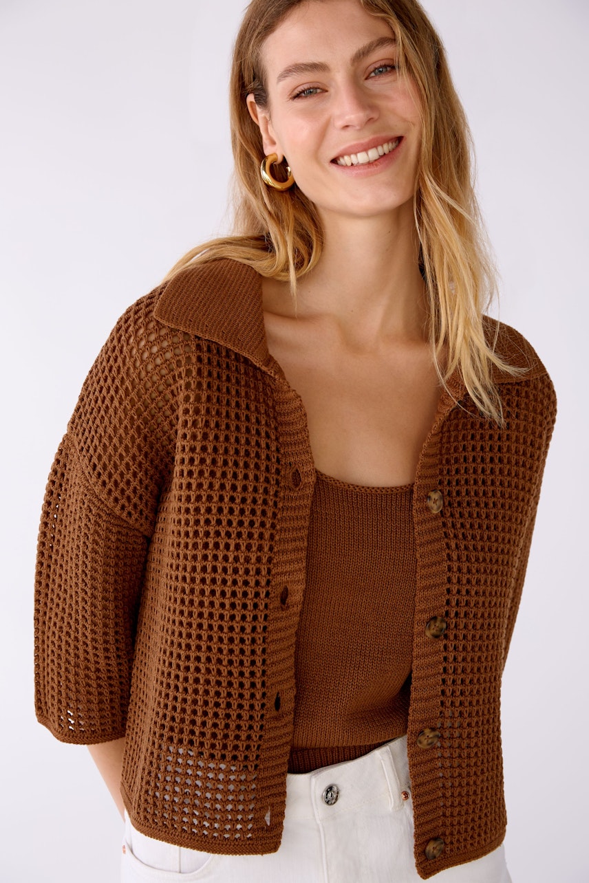 Bild 4 von Cardigan cotton blend in toffee | Oui