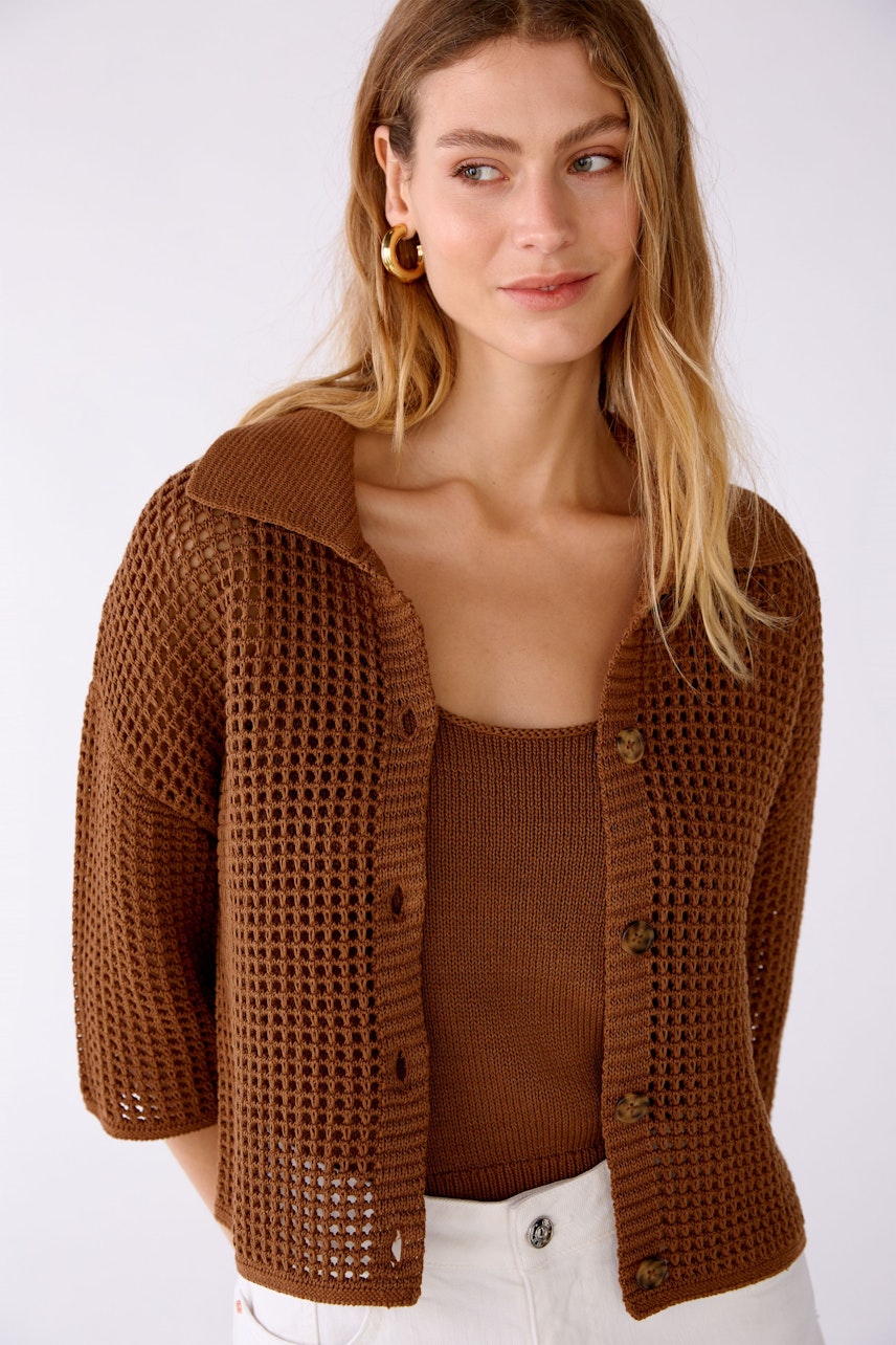 Bild 5 von Cardigan cotton blend in toffee | Oui