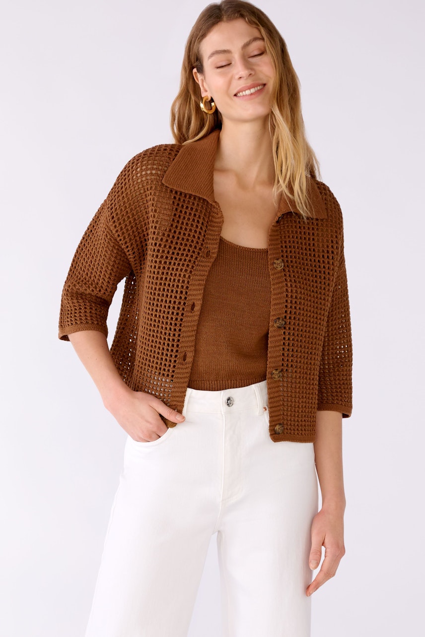 Bild 6 von Cardigan cotton blend in toffee | Oui