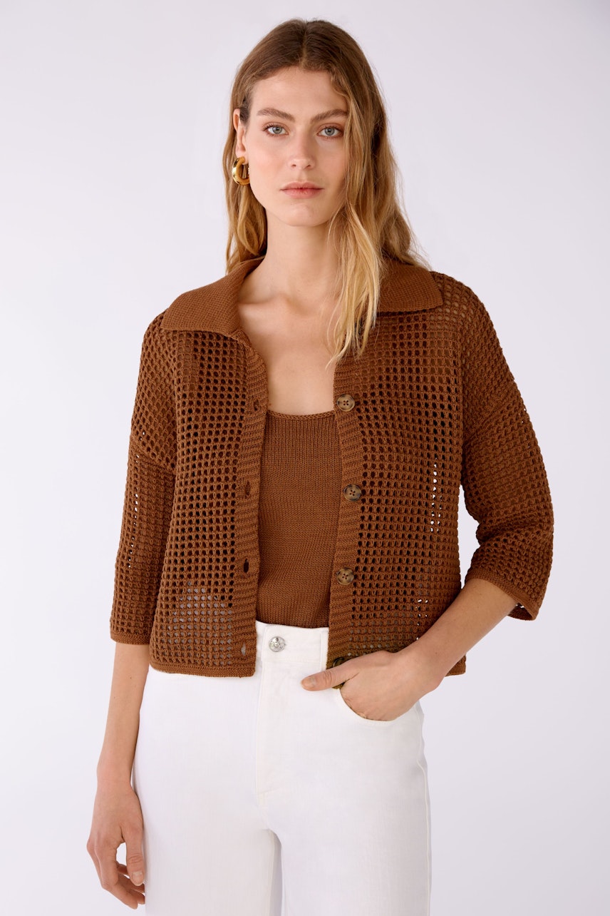 Bild 1 von Cardigan cotton blend in toffee | Oui