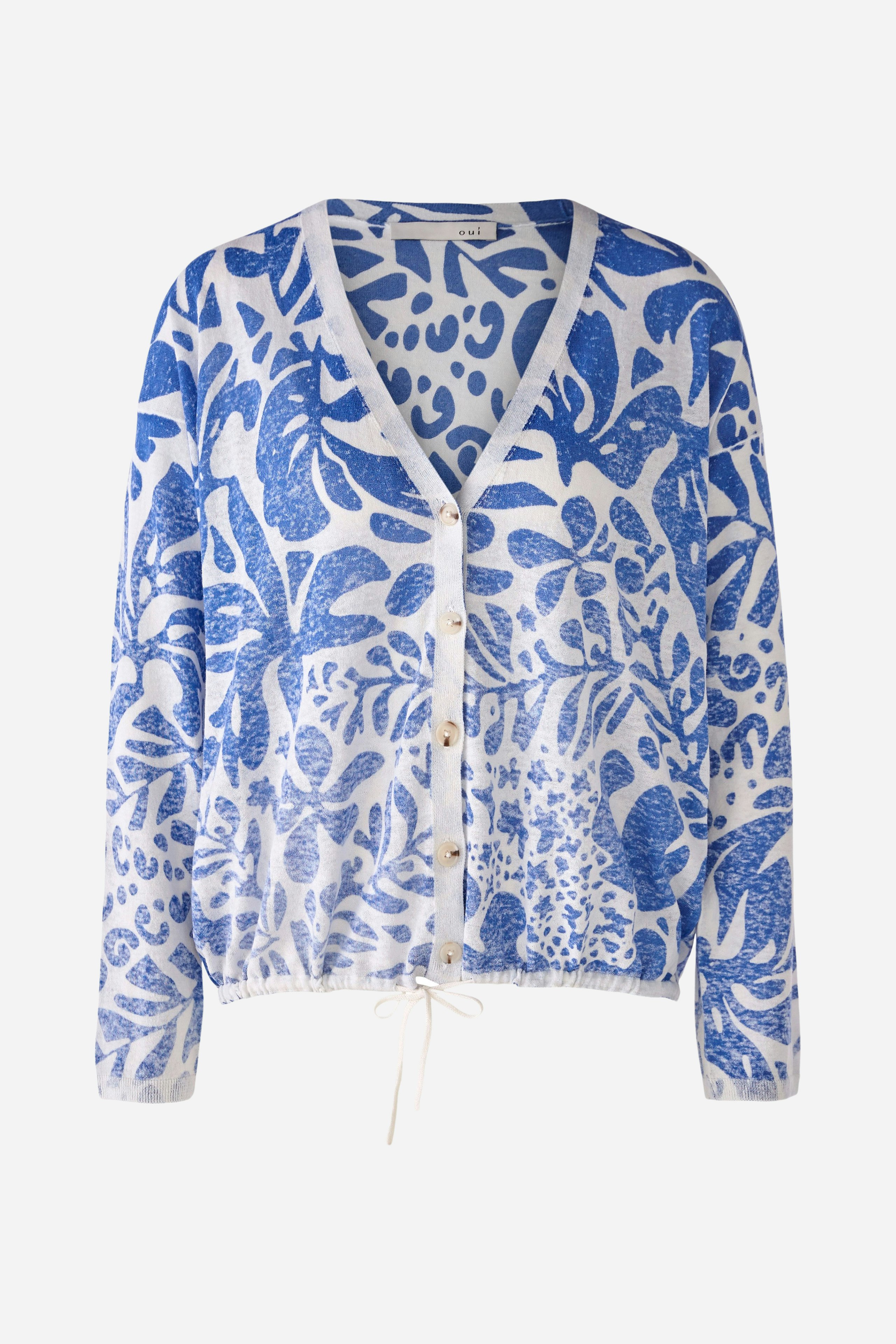 Bild 7 von Cardigan linen-cotton blend in white blue | Oui
