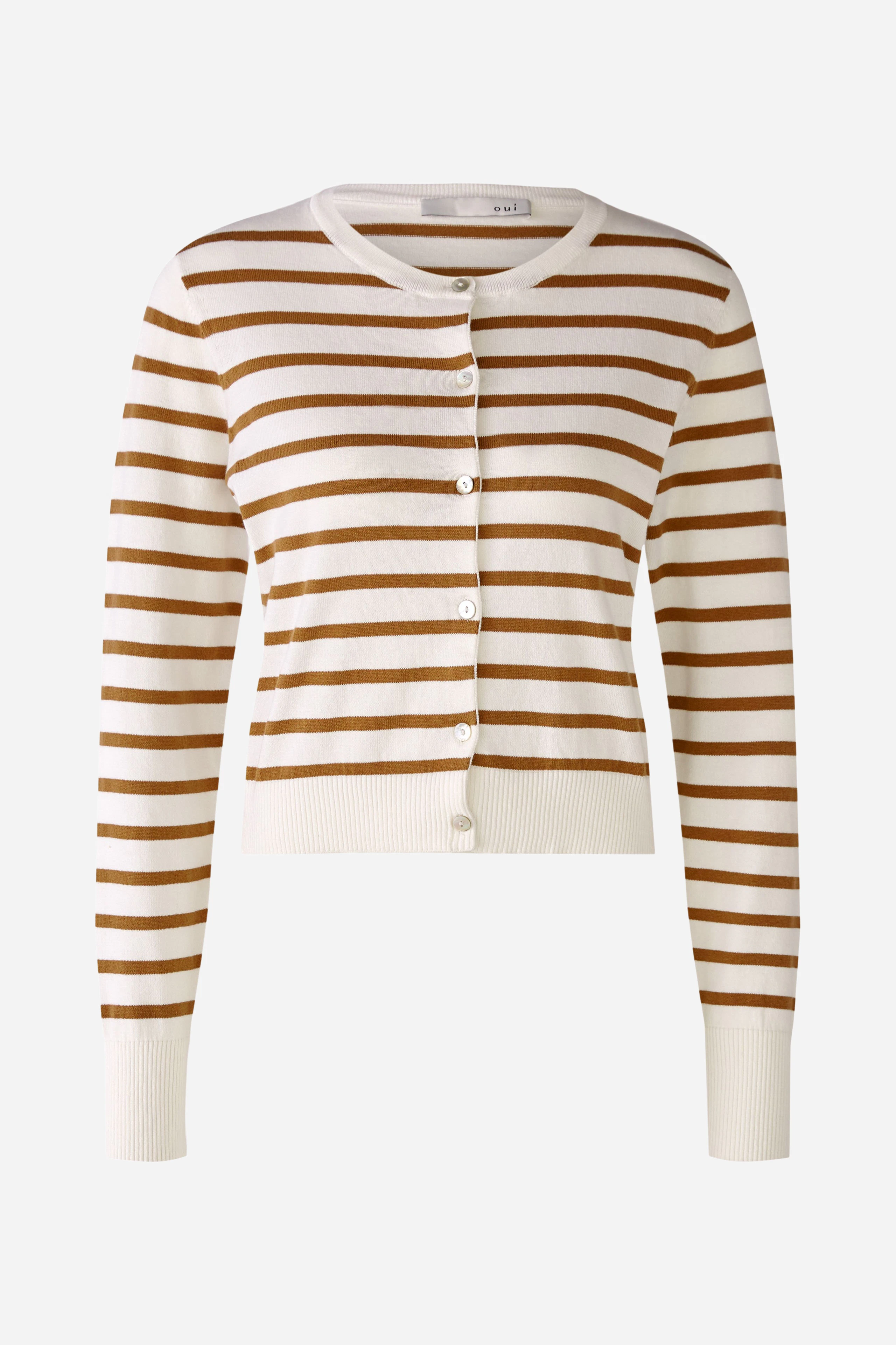 Bild 1 von Cardigan made from 80% sustainable cotton in white camel | Oui