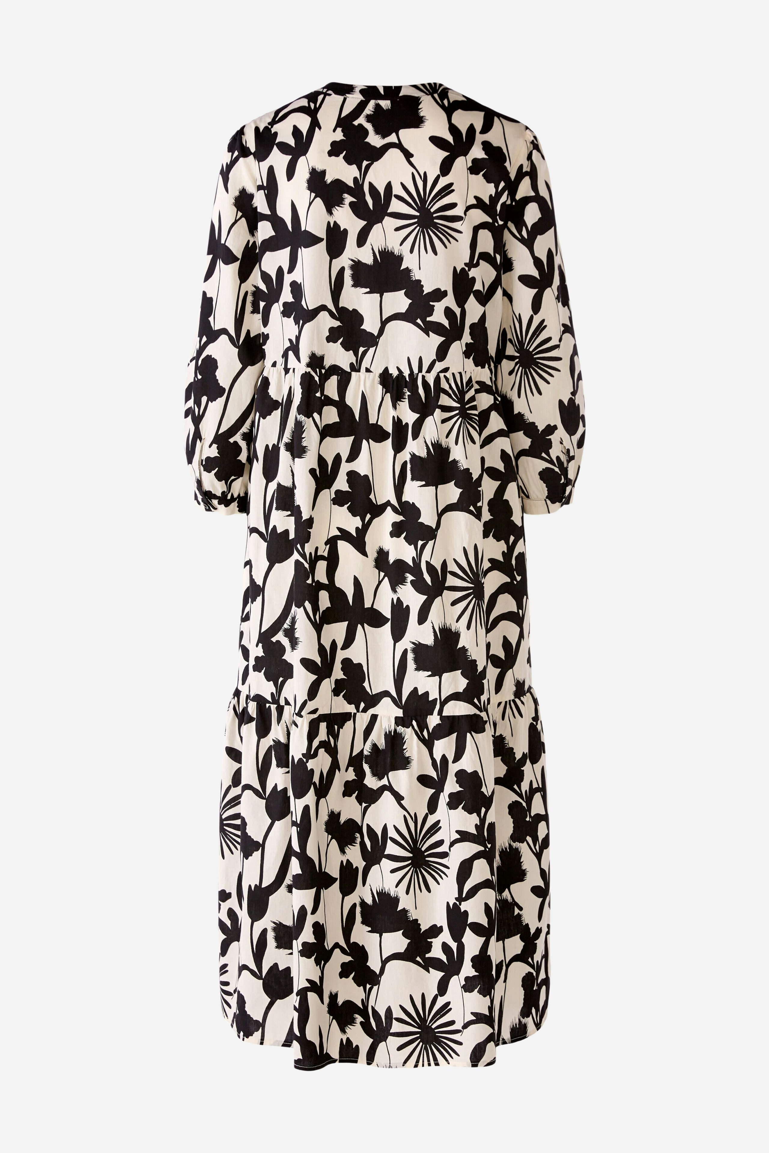 Bild 2 von Maxikleid in bedruckter Baumwolle in white brown | Oui