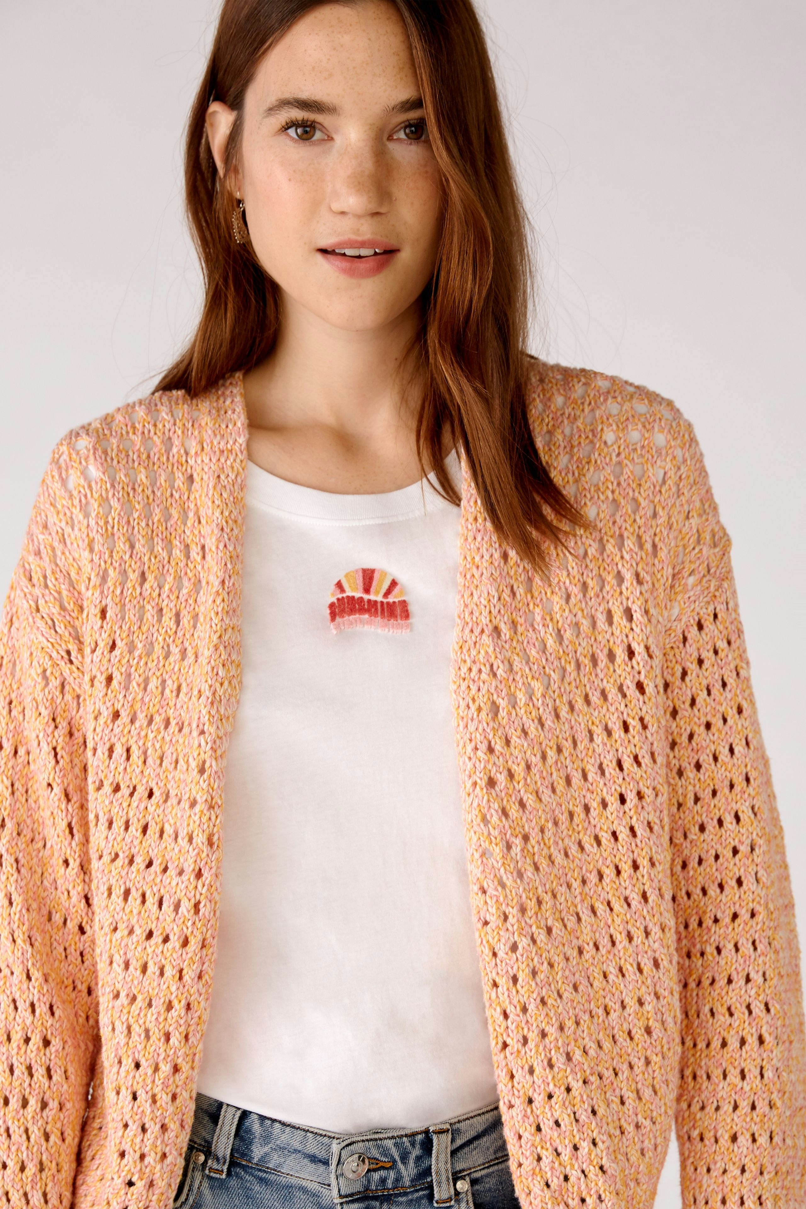 Bild 4 von Strickjacke 100% Baumwolle in rose orange | Oui