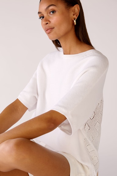 Bild 6 von Knitted pullover 100% cotton in optic white | Oui