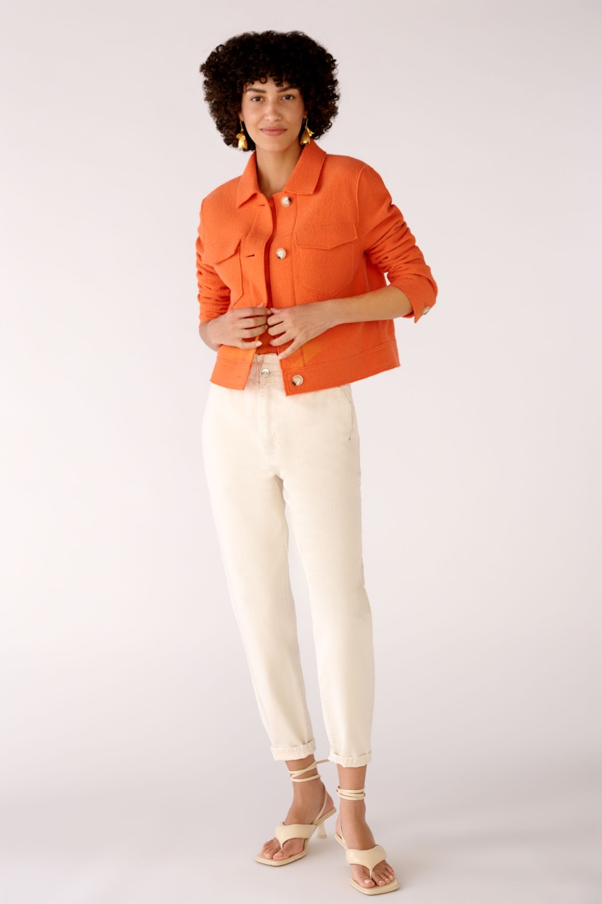 Bild 2 von Carrot trousers in pure cotton in Lt.Stone | Oui