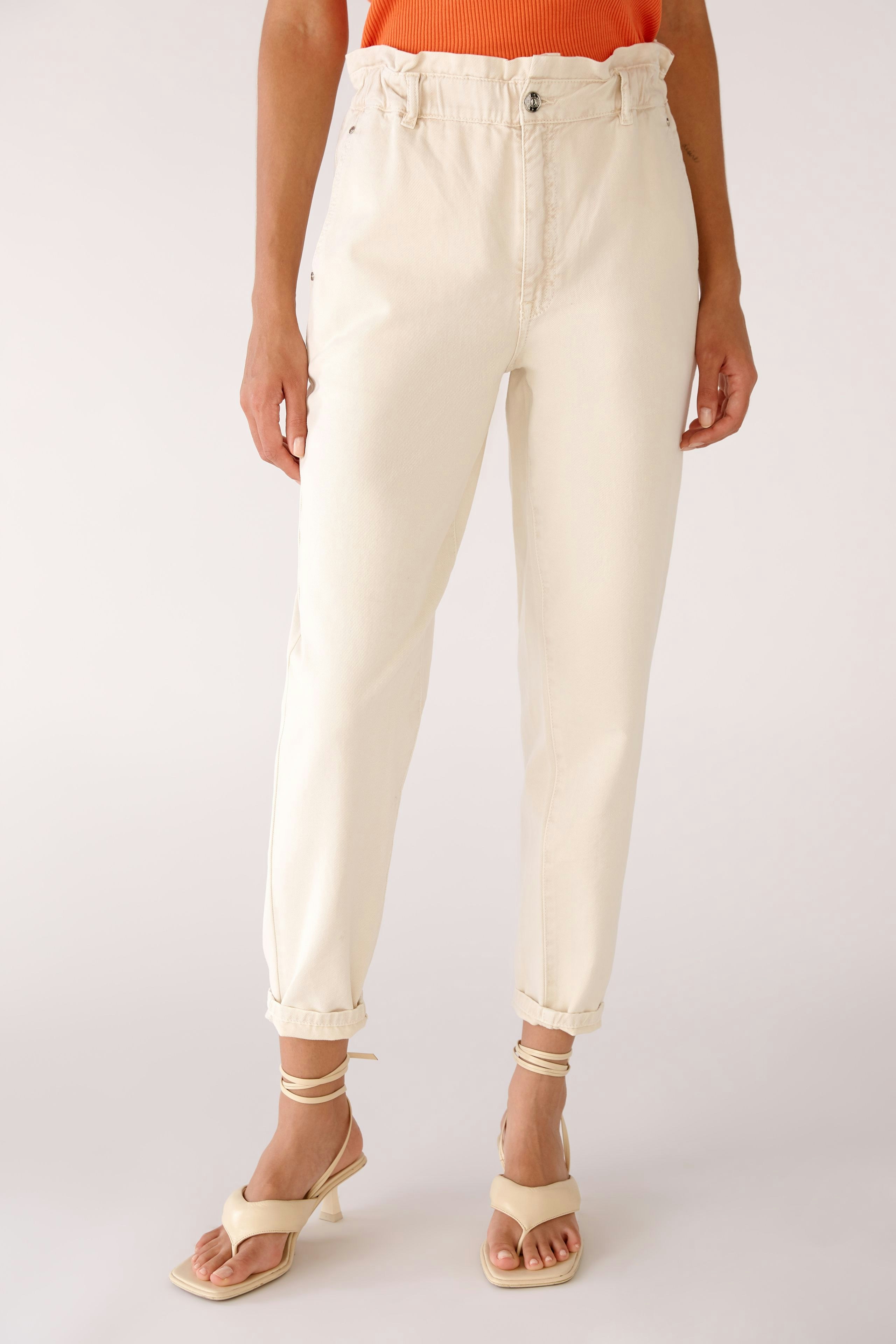 Bild 3 von Carrot trousers in pure cotton in Lt.Stone | Oui