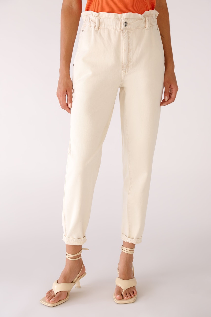 Bild 3 von Carrot trousers in pure cotton in Lt.Stone | Oui