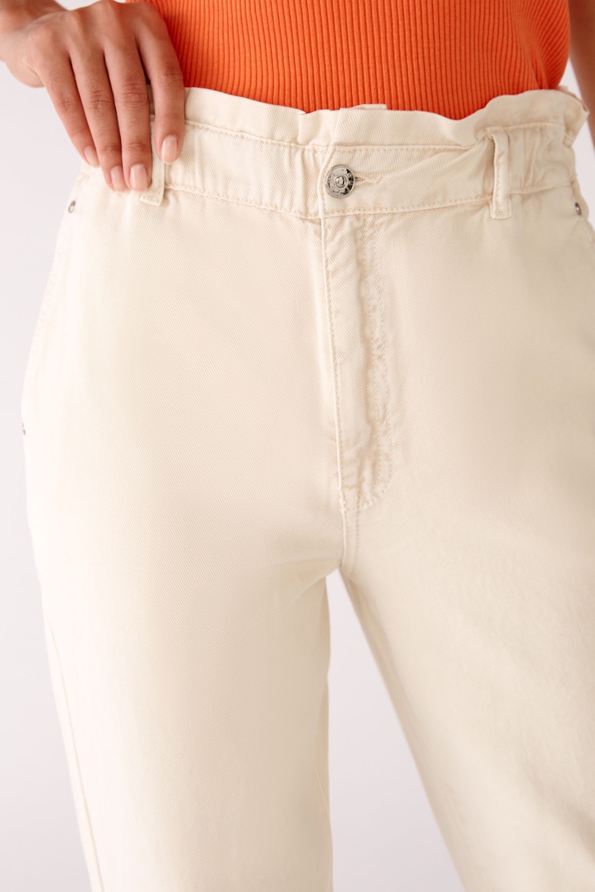 Bild 5 von Carrot trousers in pure cotton in Lt.Stone | Oui