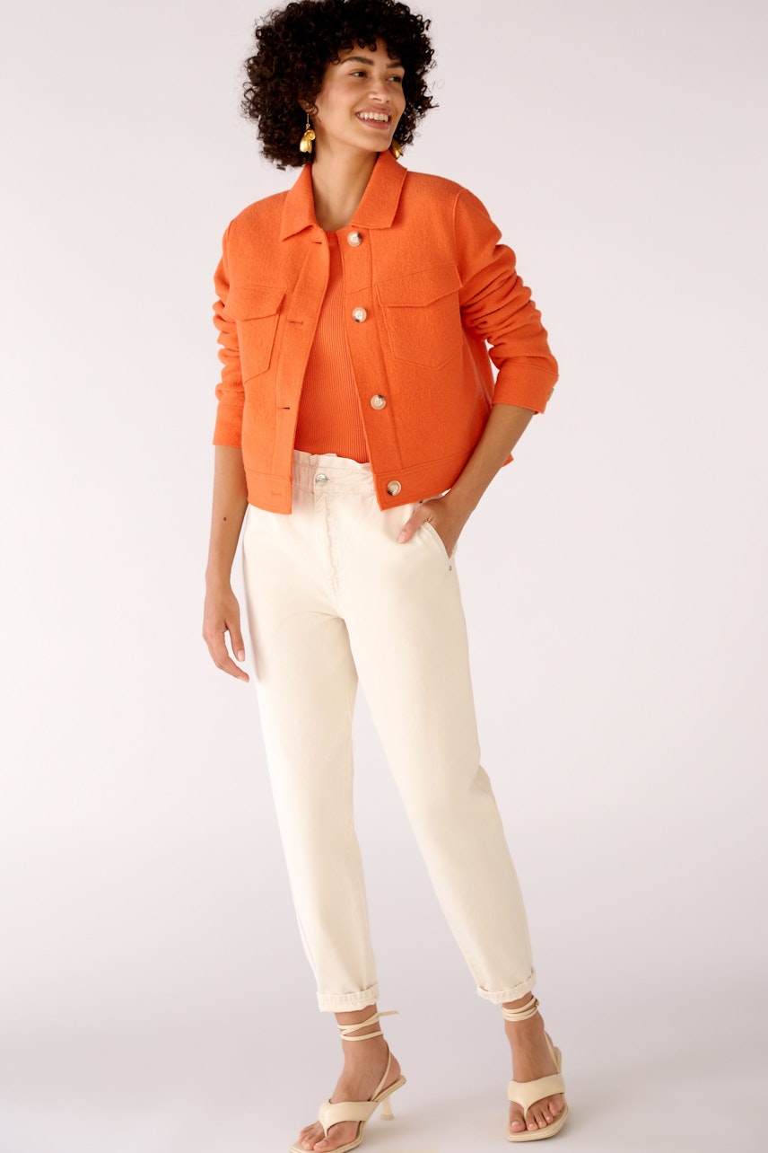 Bild 1 von Carrot trousers in pure cotton in Lt.Stone | Oui