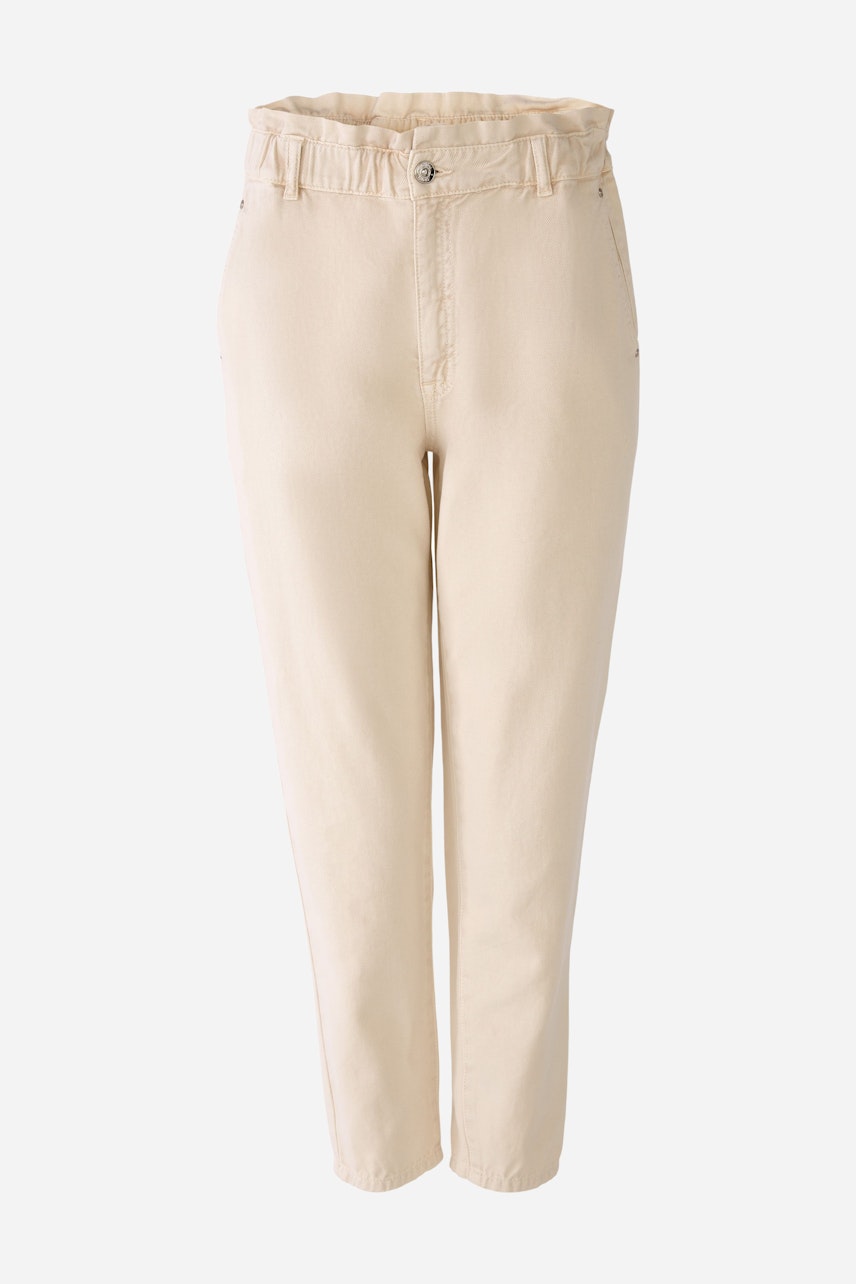 Bild 7 von Carrot trousers in pure cotton in Lt.Stone | Oui