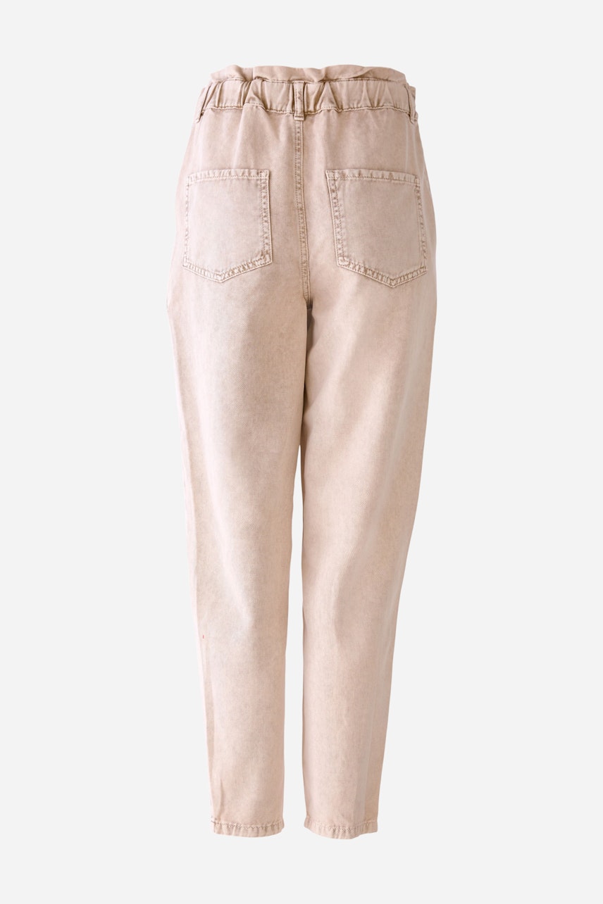 Bild 8 von Carrot trousers in pure cotton in Lt.Stone | Oui