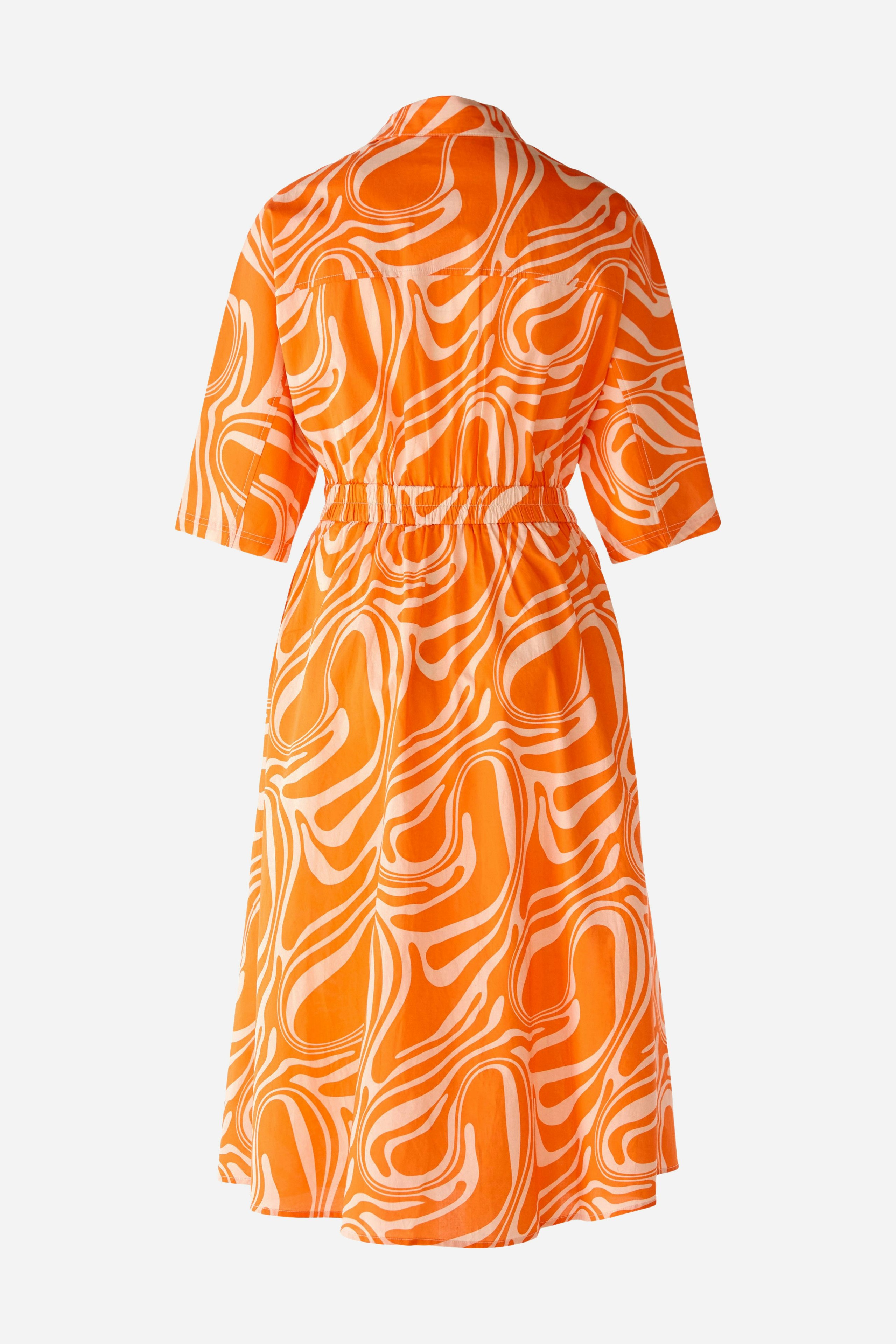 Bild 9 von Hemdblusenkleid in reiner Baumwolle in dk orange white | Oui