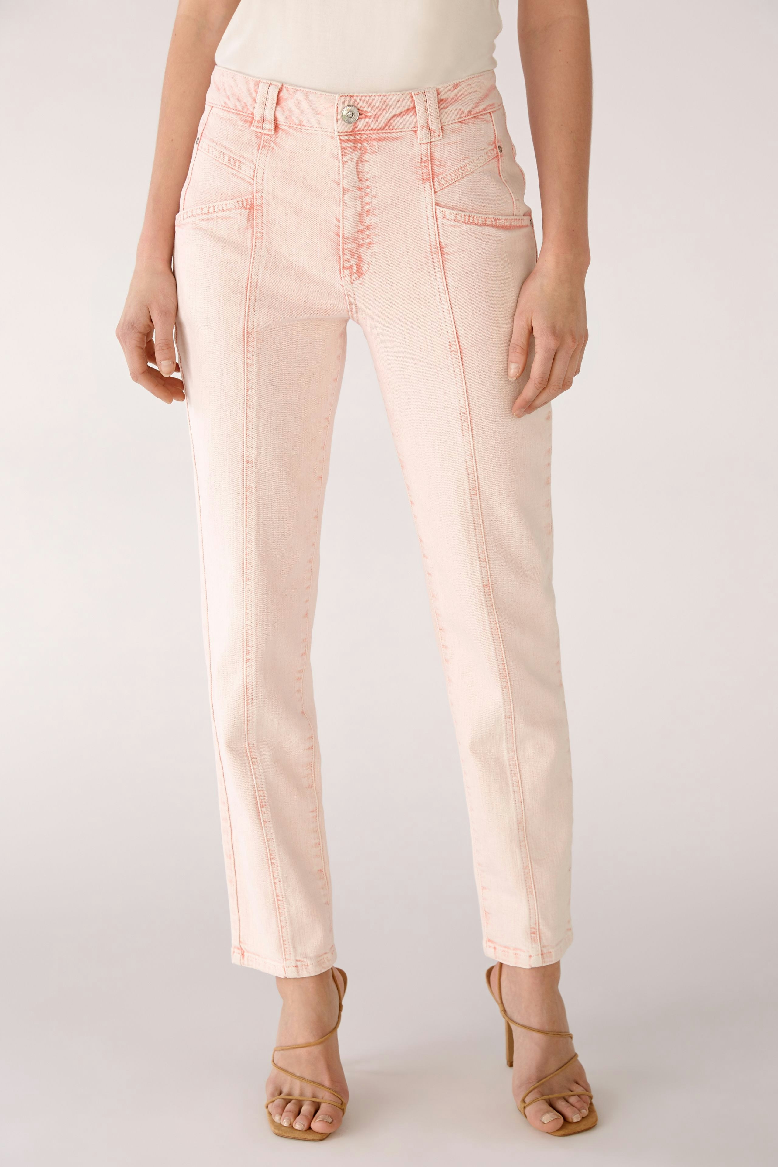 Bild 2 von Jeans tapered in cotton blend in rose orange | Oui