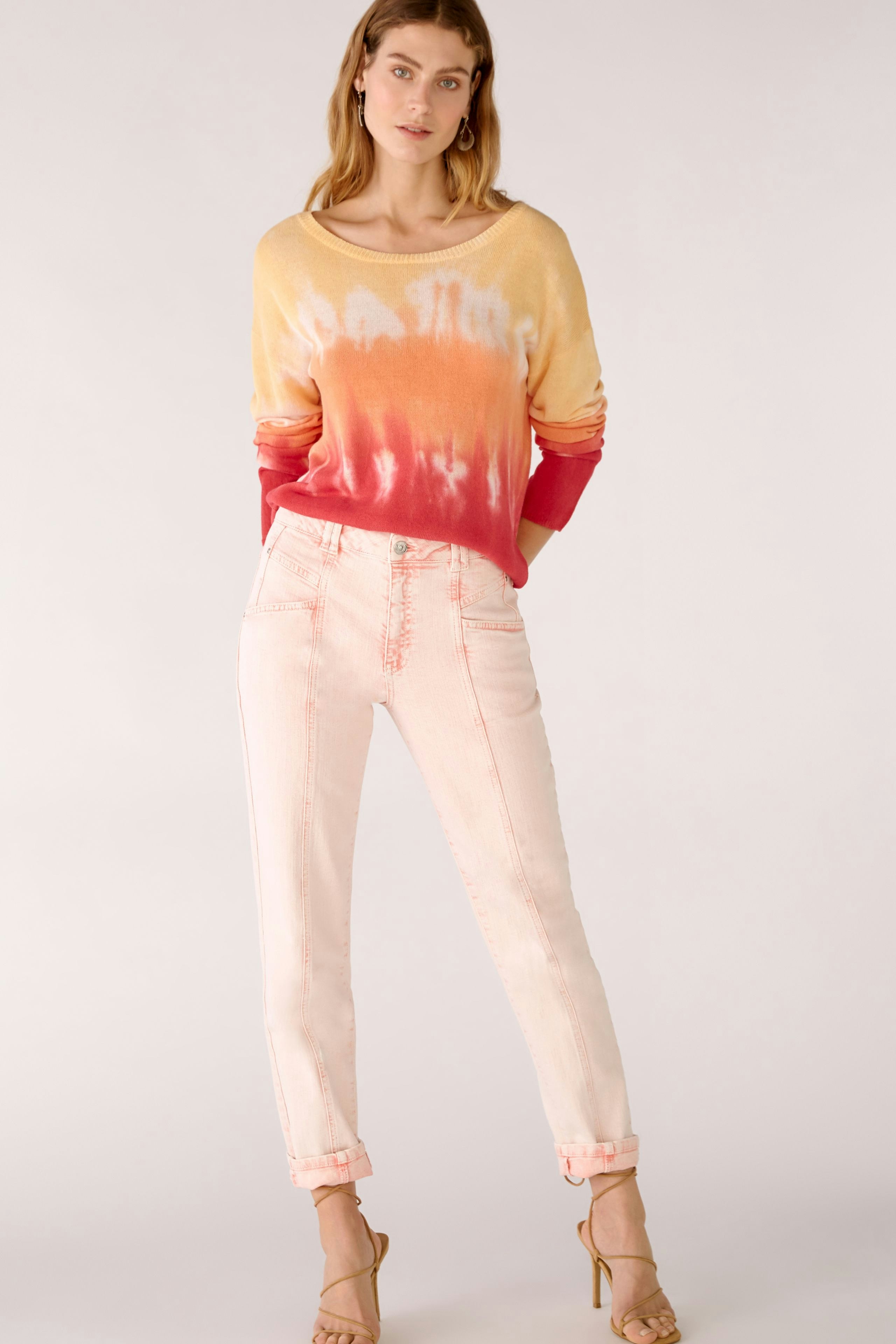 Bild 5 von Jeans tapered in cotton blend in rose orange | Oui