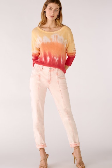 Bild 5 von Jeans tapered in cotton blend in rose orange | Oui