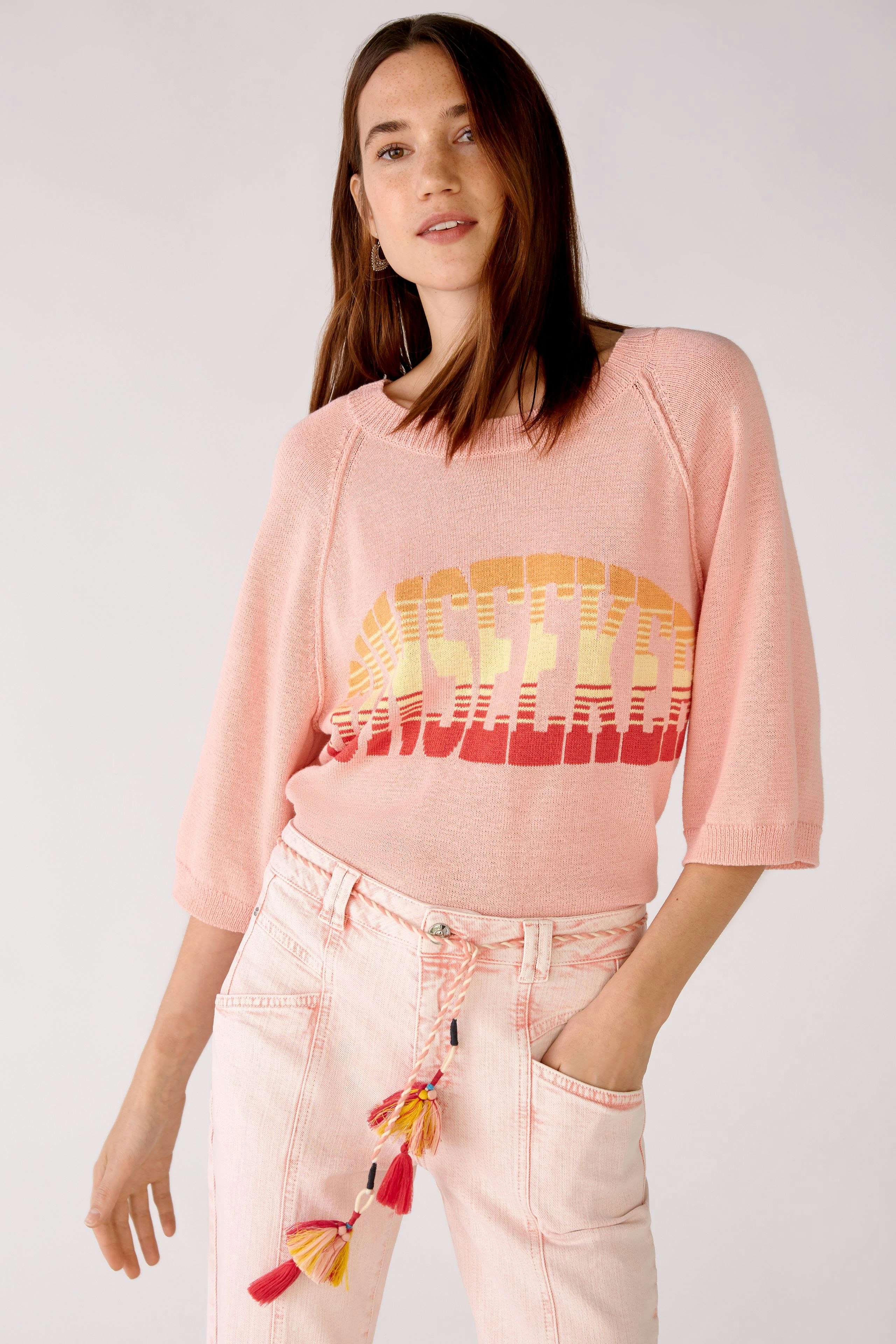 Bild 2 von Pullover in cotton blend in rose orange | Oui
