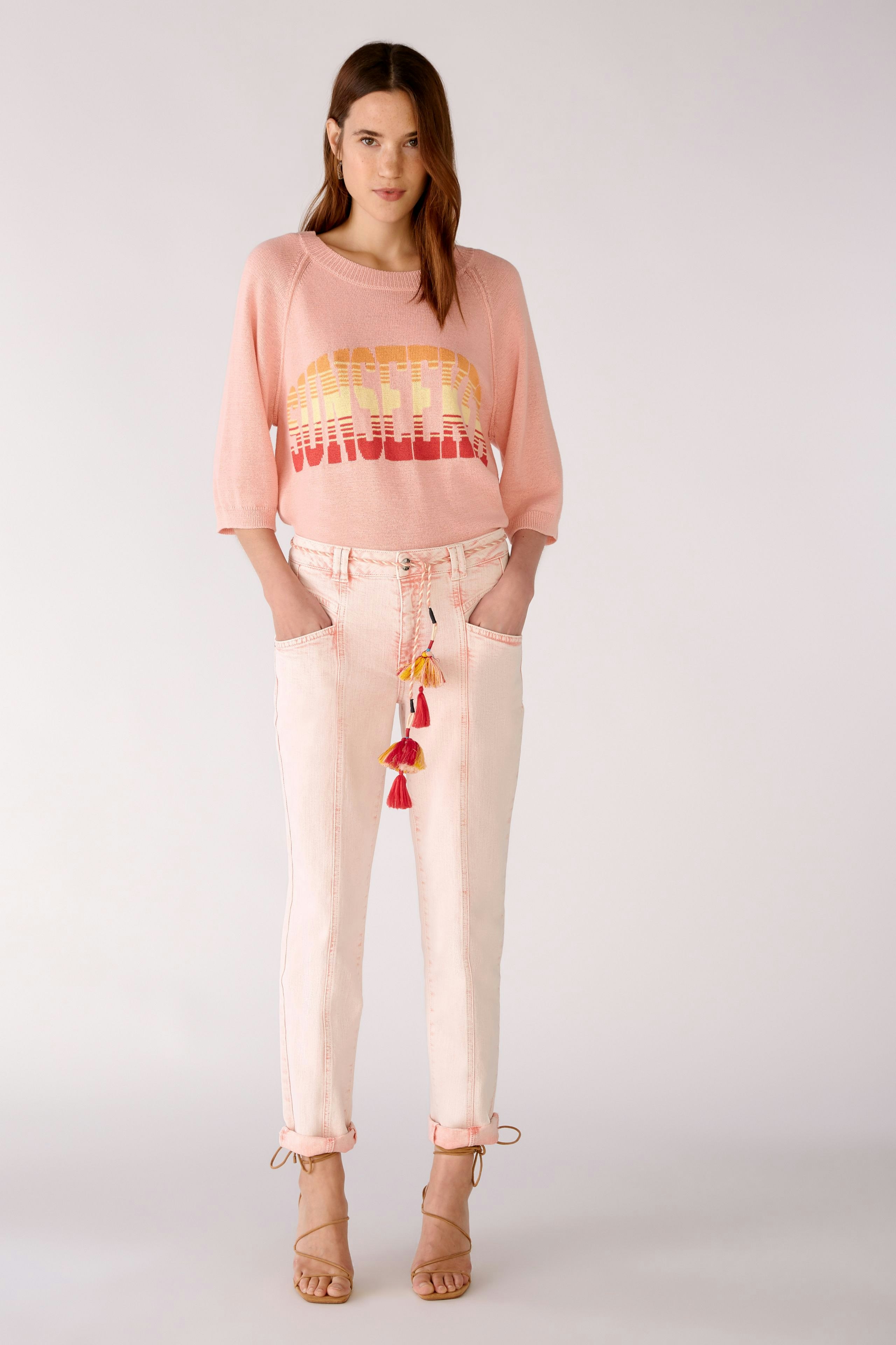 Bild 1 von Pullover in cotton blend in rose orange | Oui