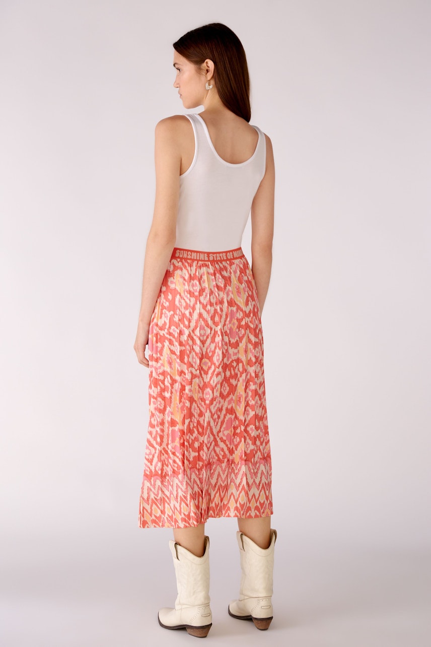 Bild 3 von Pleated skirt in Silky Touch in rose orange | Oui