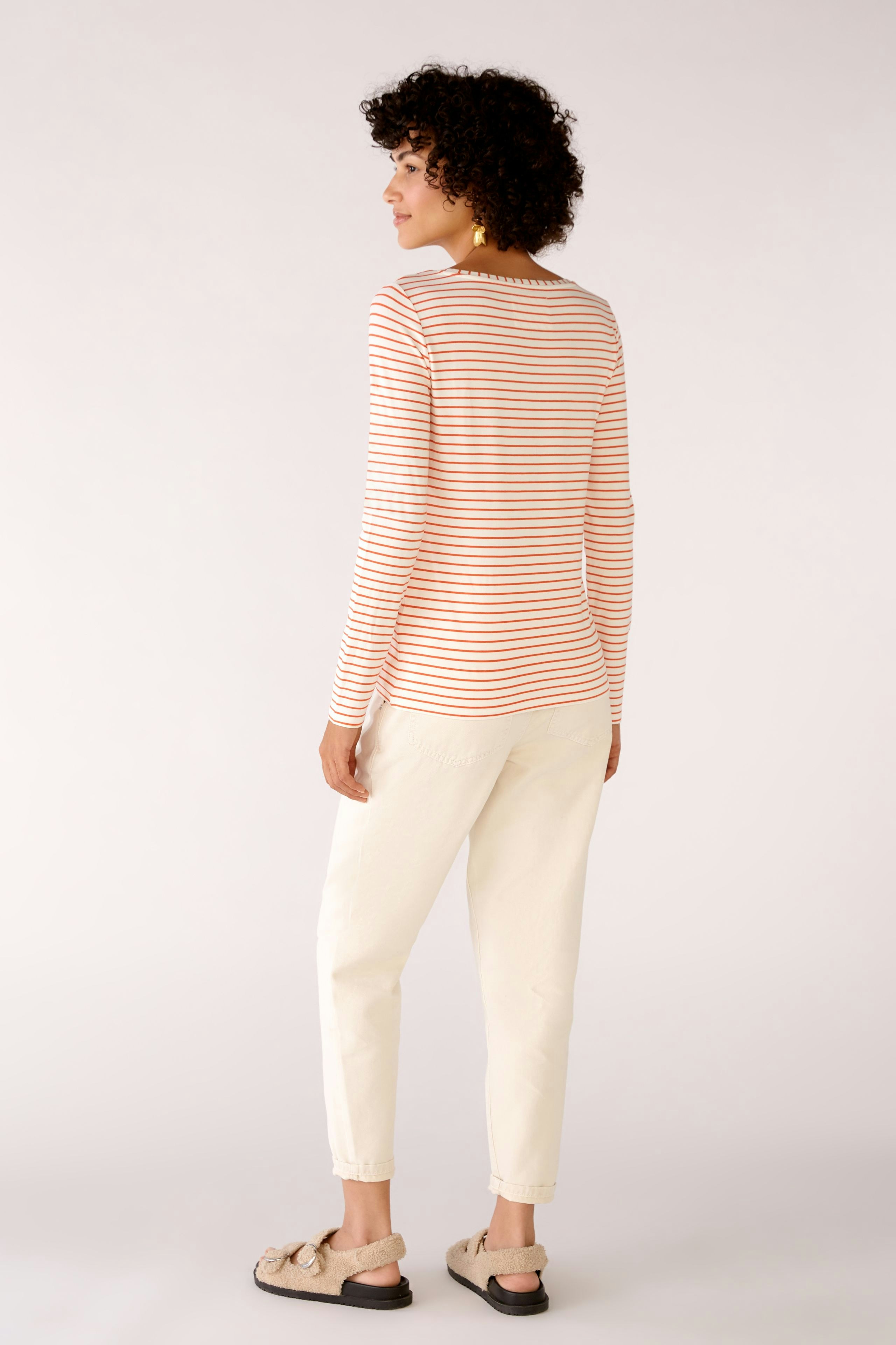 Bild 3 von Langarm-T-Shirt in softem Viskosejersey in white yellow | Oui