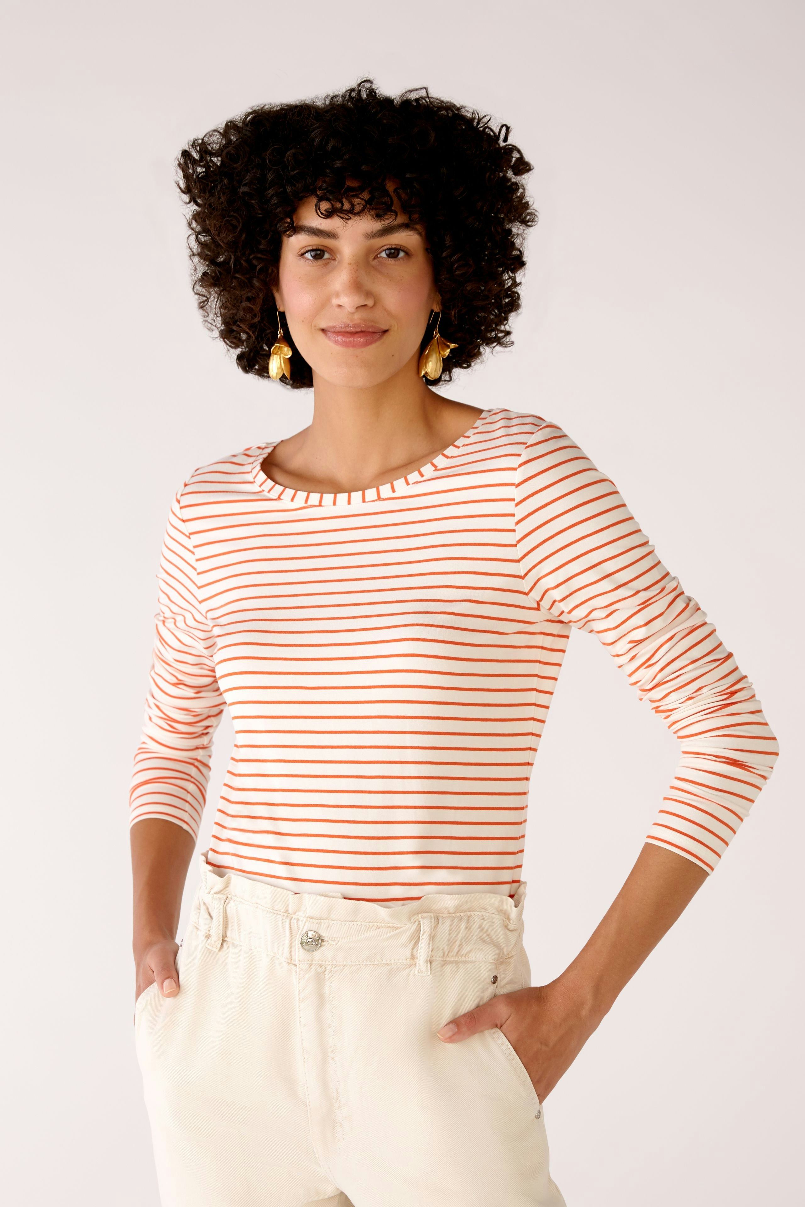 Bild 1 von Langarm-T-Shirt in softem Viskosejersey in white yellow | Oui