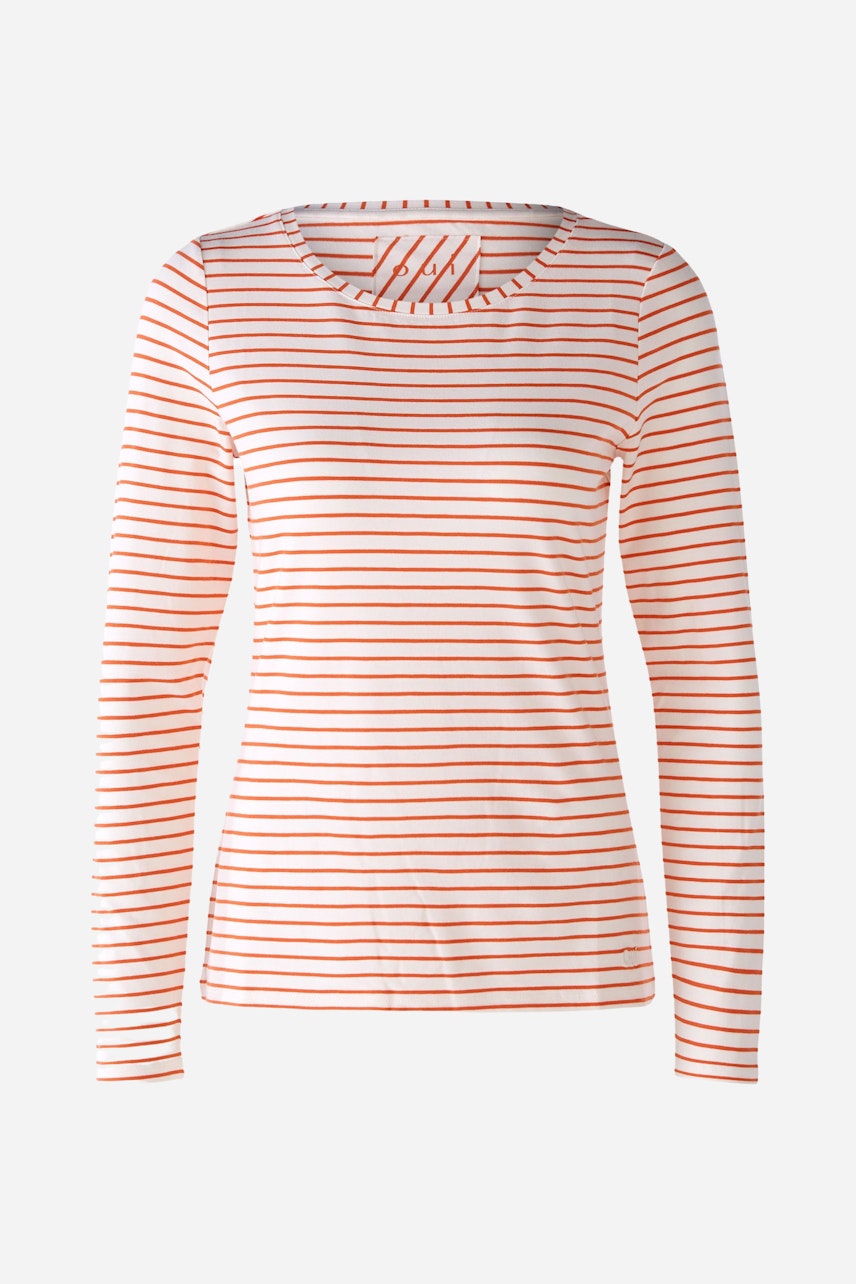 Bild 4 von Langarm-T-Shirt in softem Viskosejersey in white red | Oui