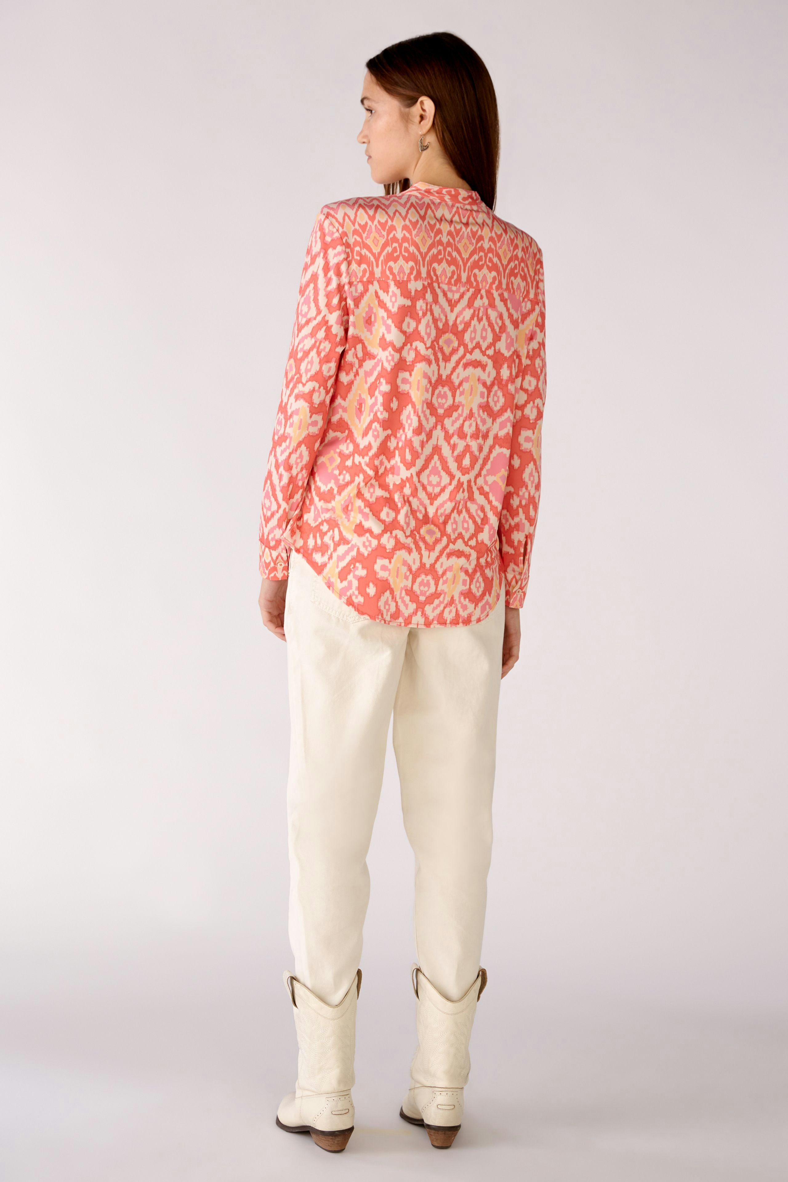 Bild 3 von Blouse in flowing crease-resistant quality in rose orange | Oui