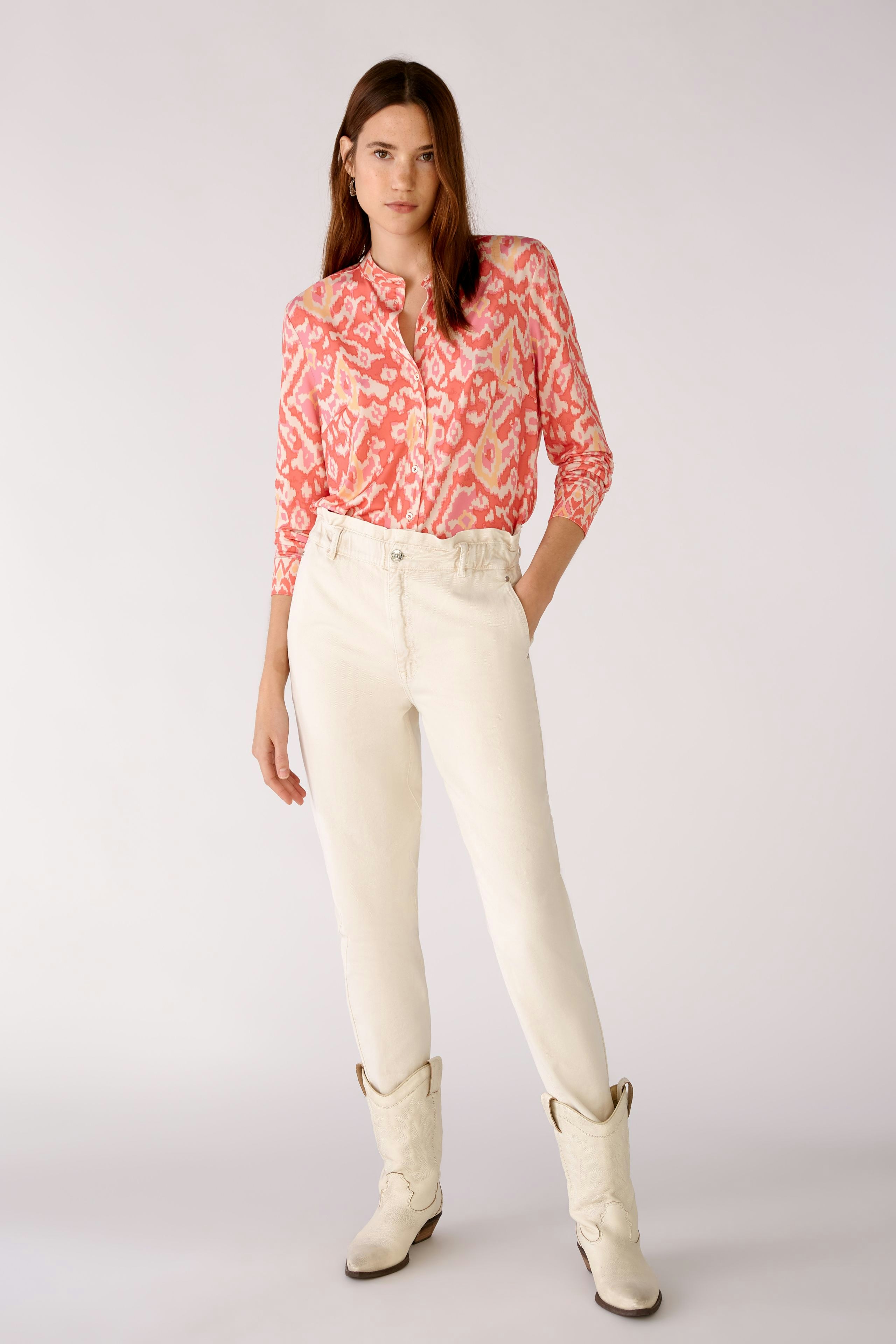 Bild 1 von Blouse in flowing crease-resistant quality in rose orange | Oui