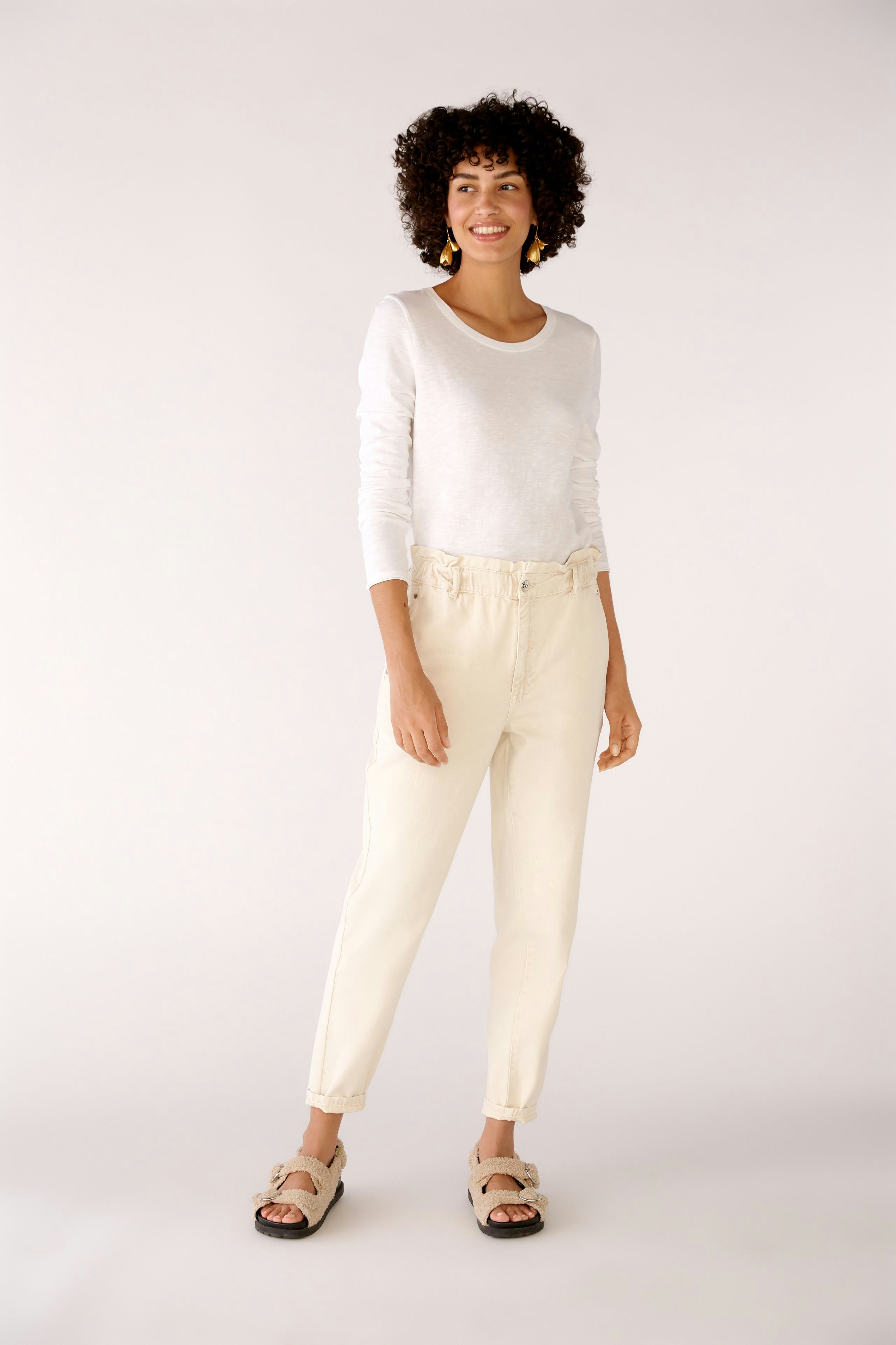 Bild 2 von Langarmshirt aus Baumwolle in cloud dancer | Oui