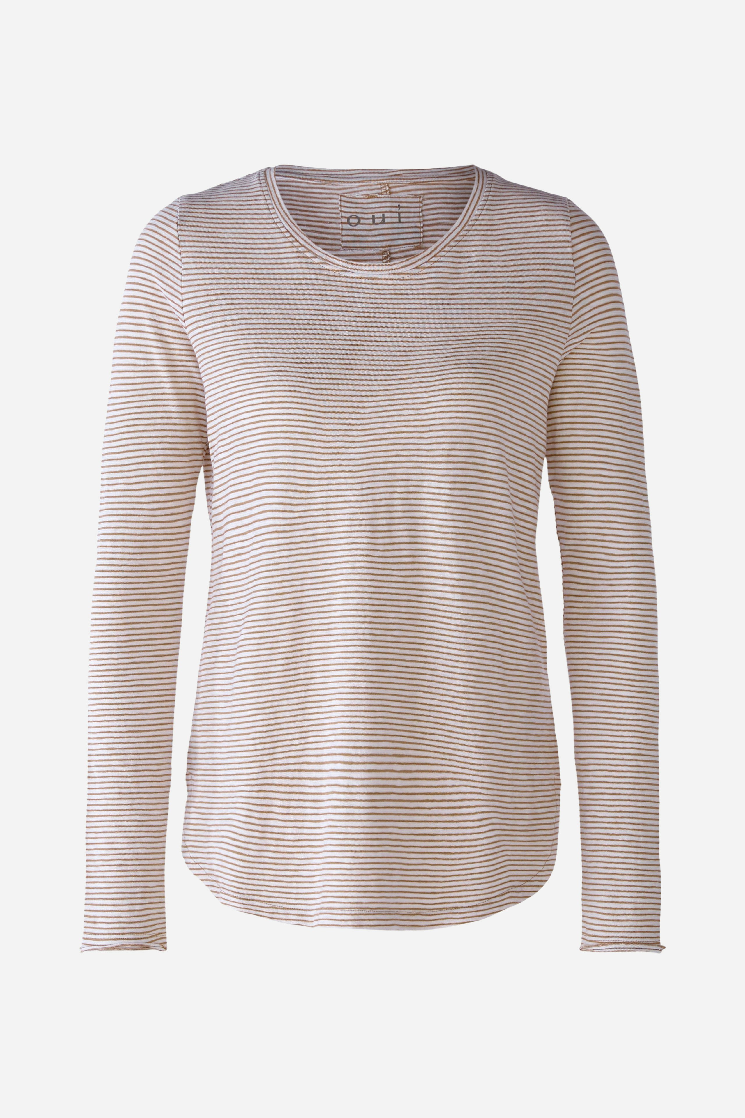 Bild 1 von Langarmshirt in softer Baumwolle in white camel | Oui