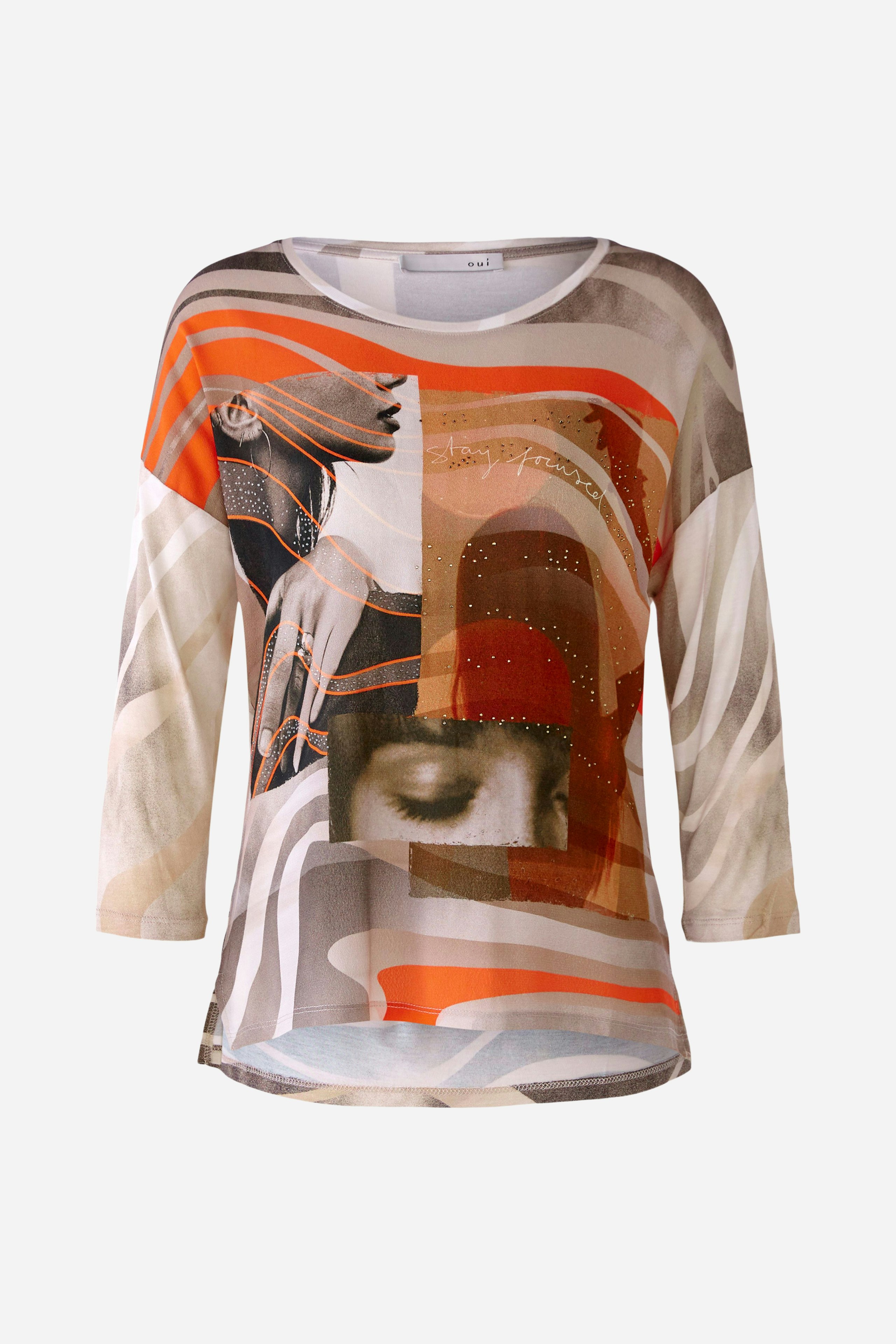 Bild 1 von Blusenshirt in Viskose in lt grey camel | Oui