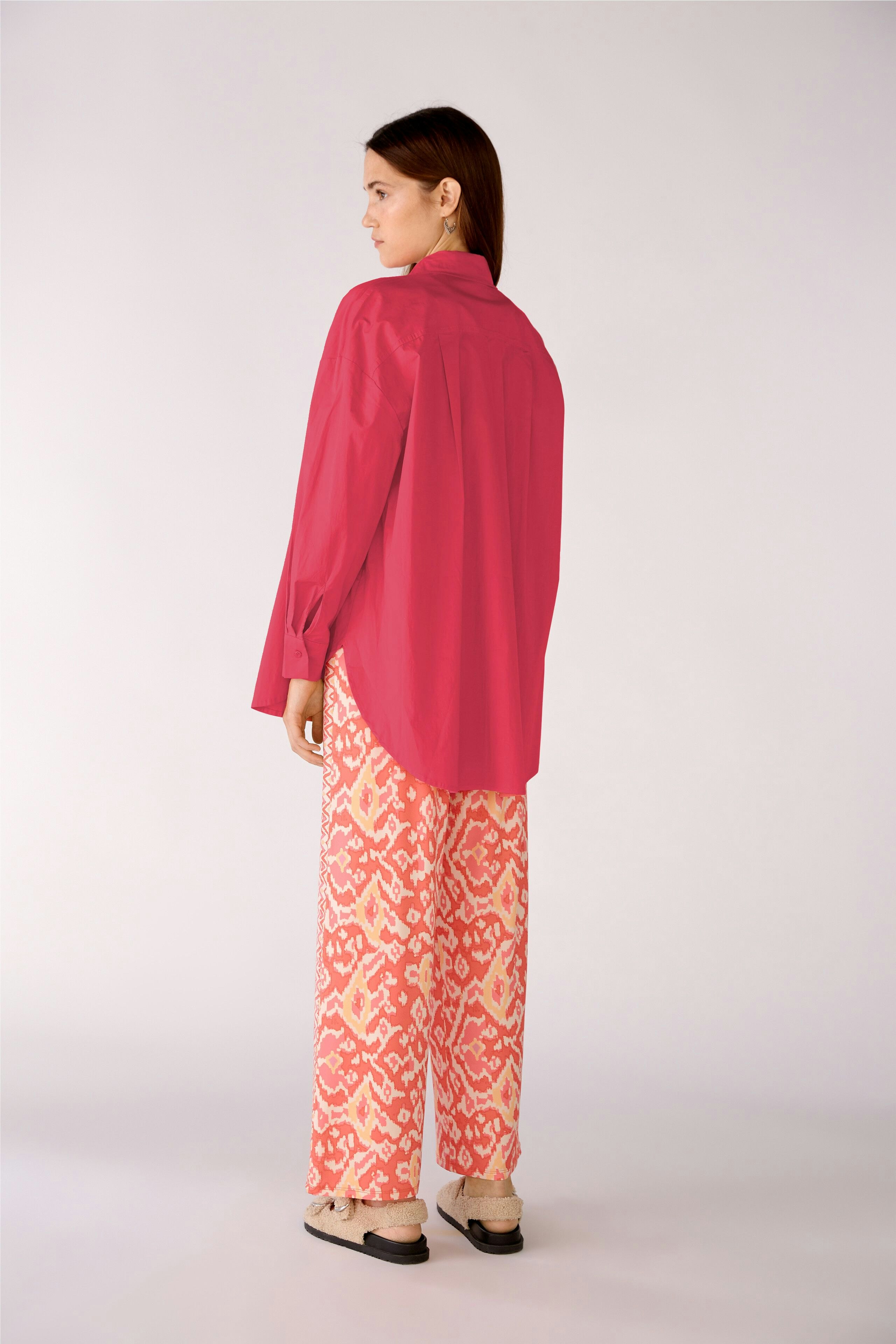 Bild 3 von Shirt blouse in cotton stretch quality in red | Oui