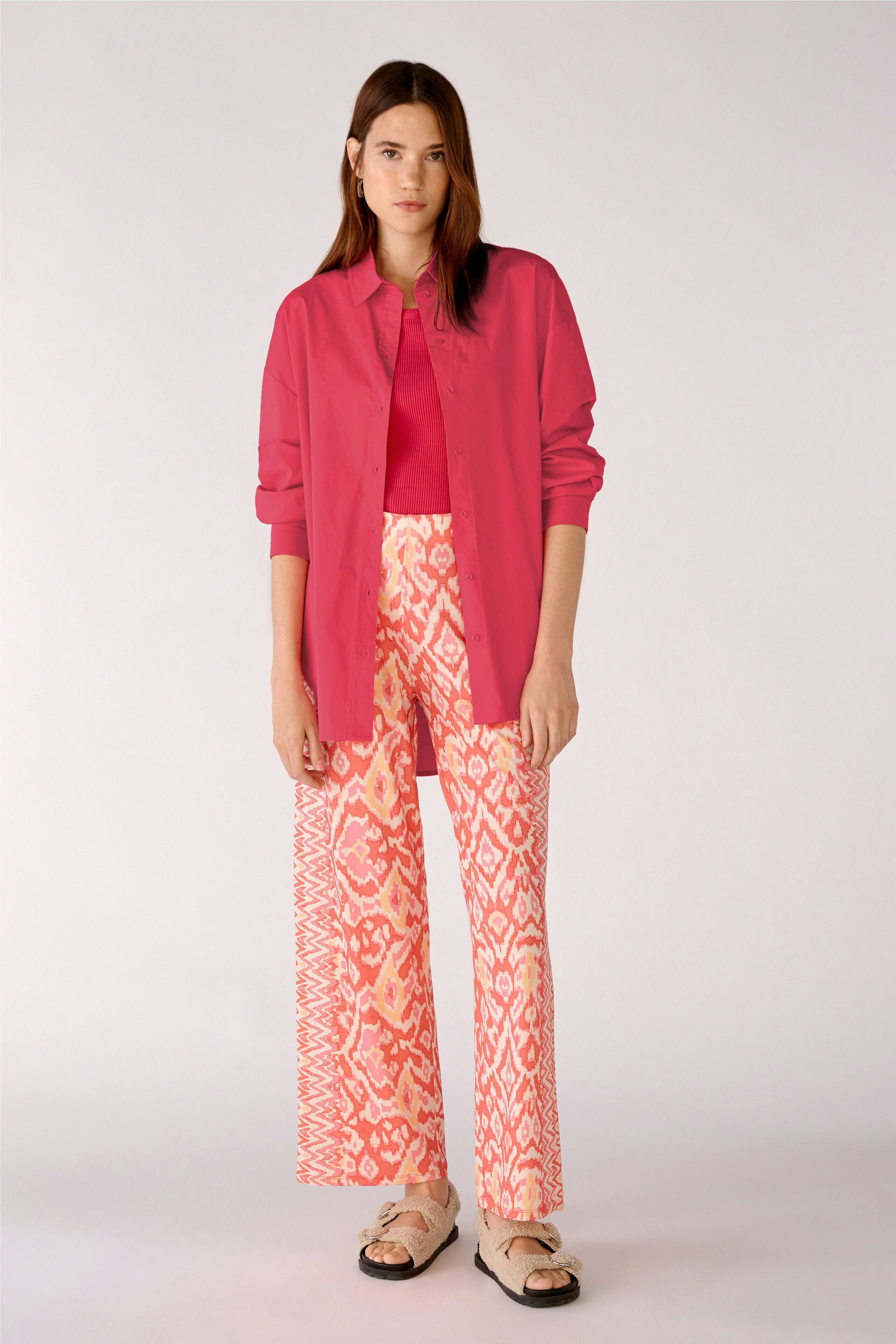 Bild 1 von Shirt blouse in cotton stretch quality in red | Oui