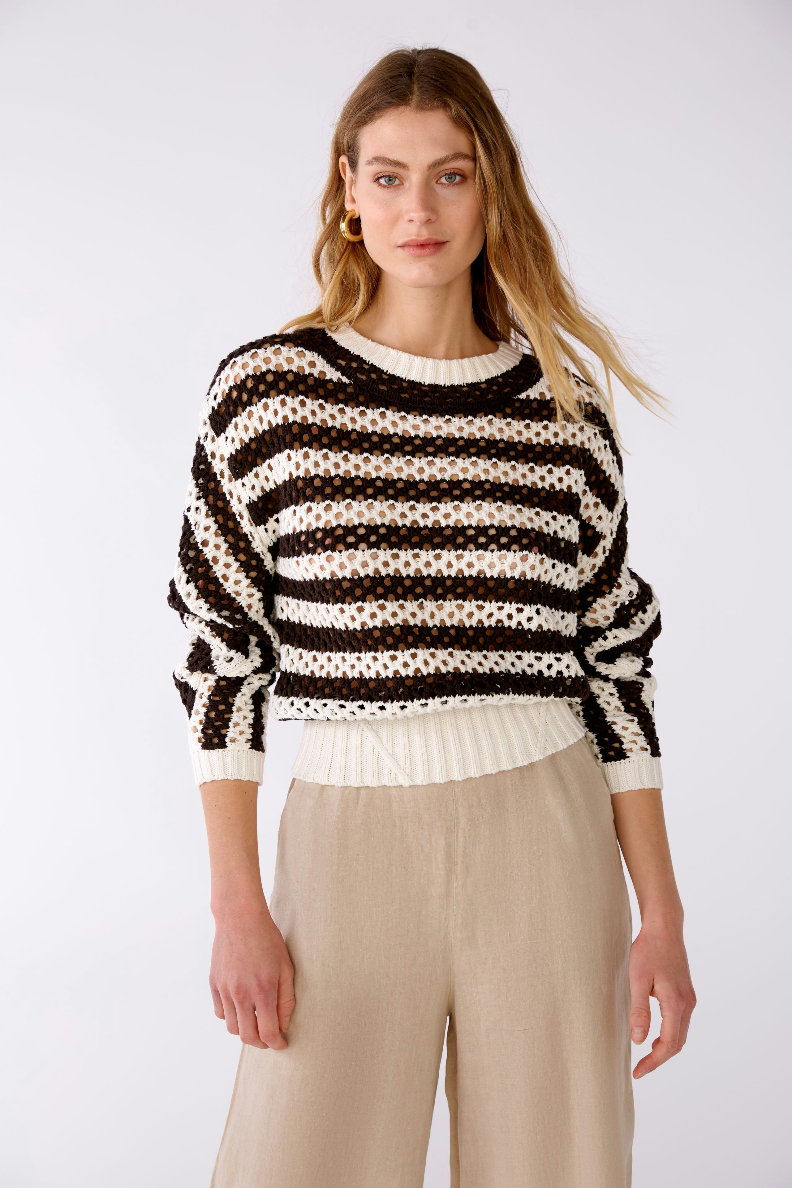 Bild 2 von Pullover 100% cotton in offwhite brown | Oui
