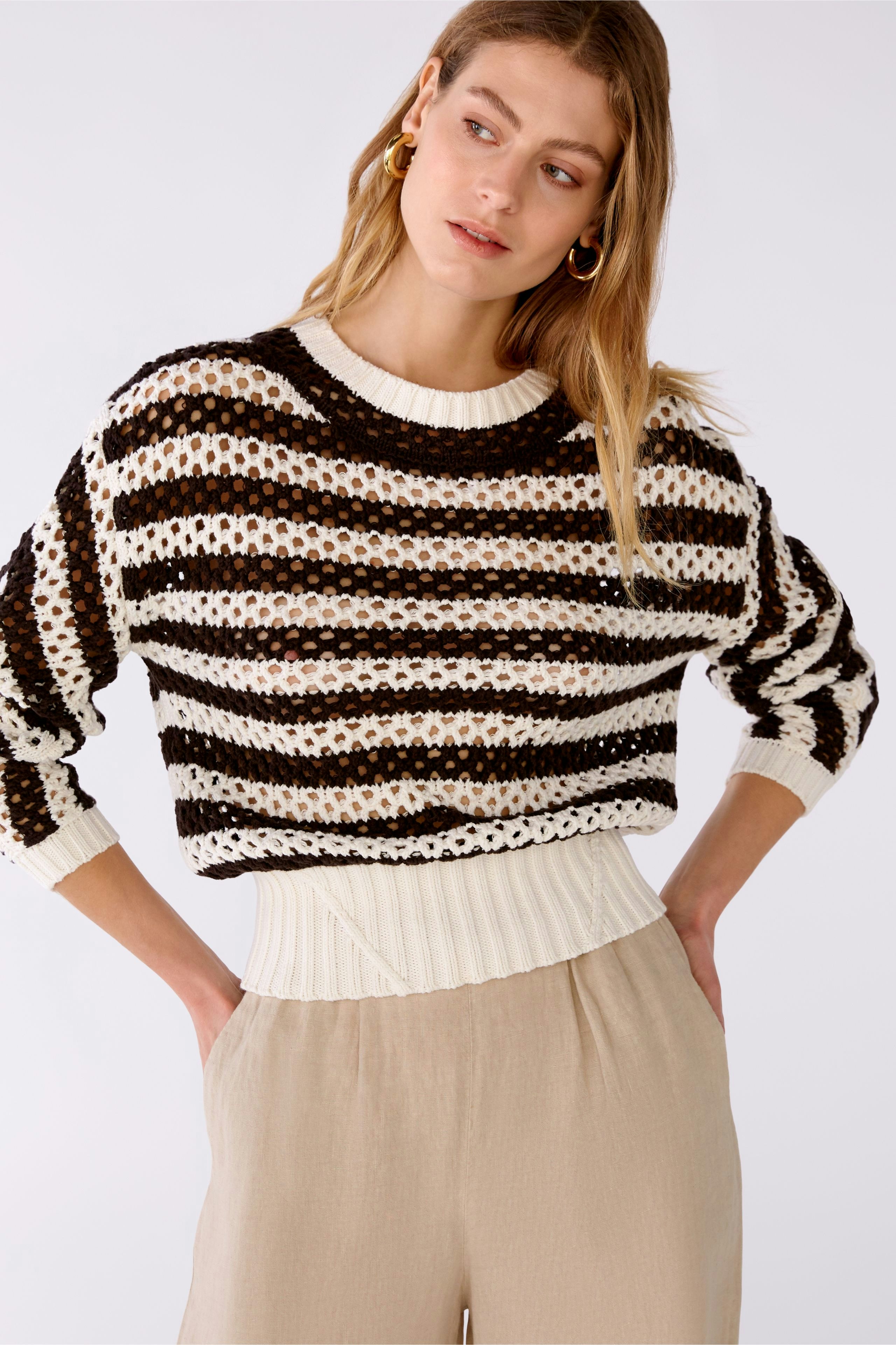 Bild 6 von Pullover 100% cotton in offwhite brown | Oui