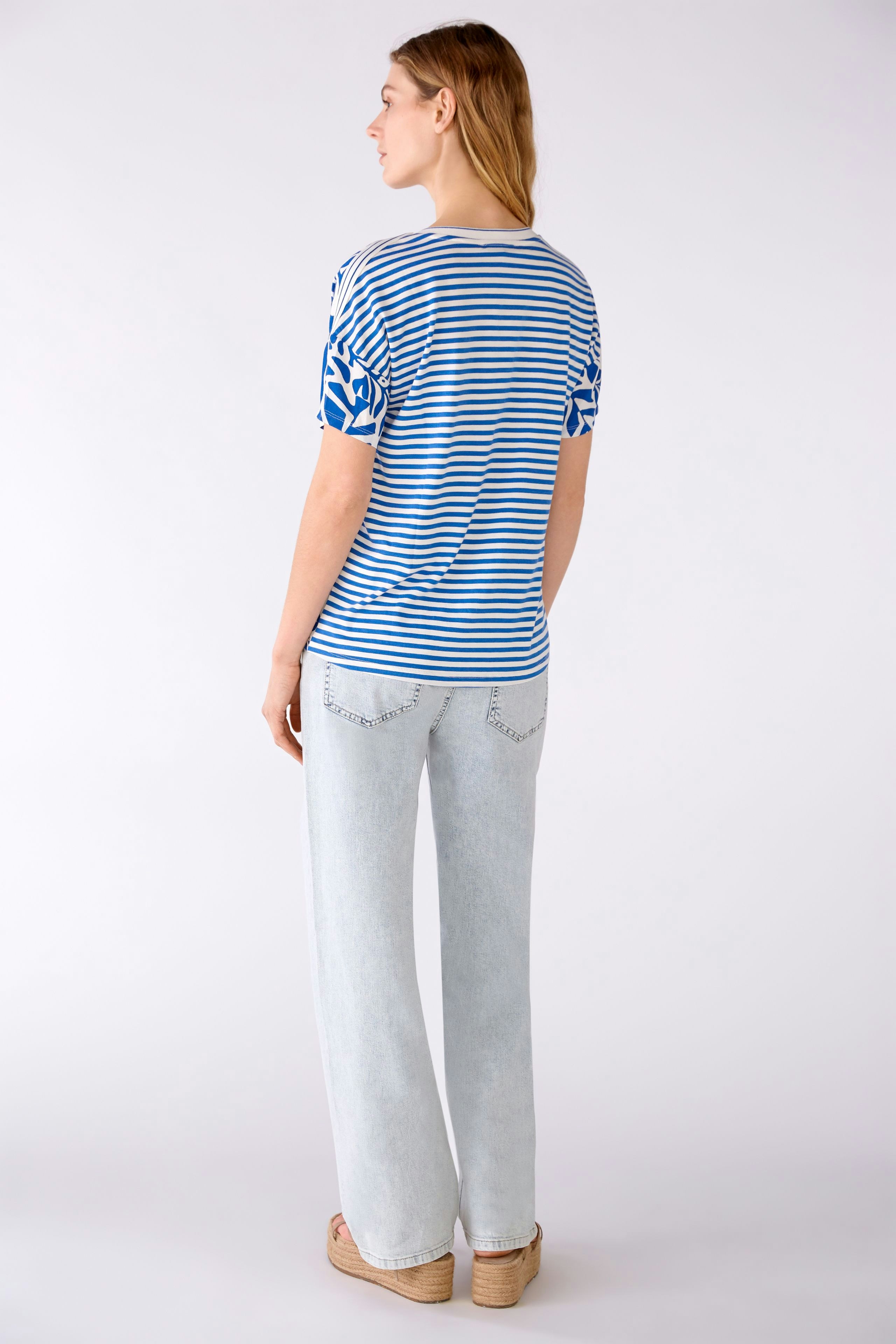 Bild 3 von Blusenshirt Webpatch mit Ringel im Rücken in blue white | Oui