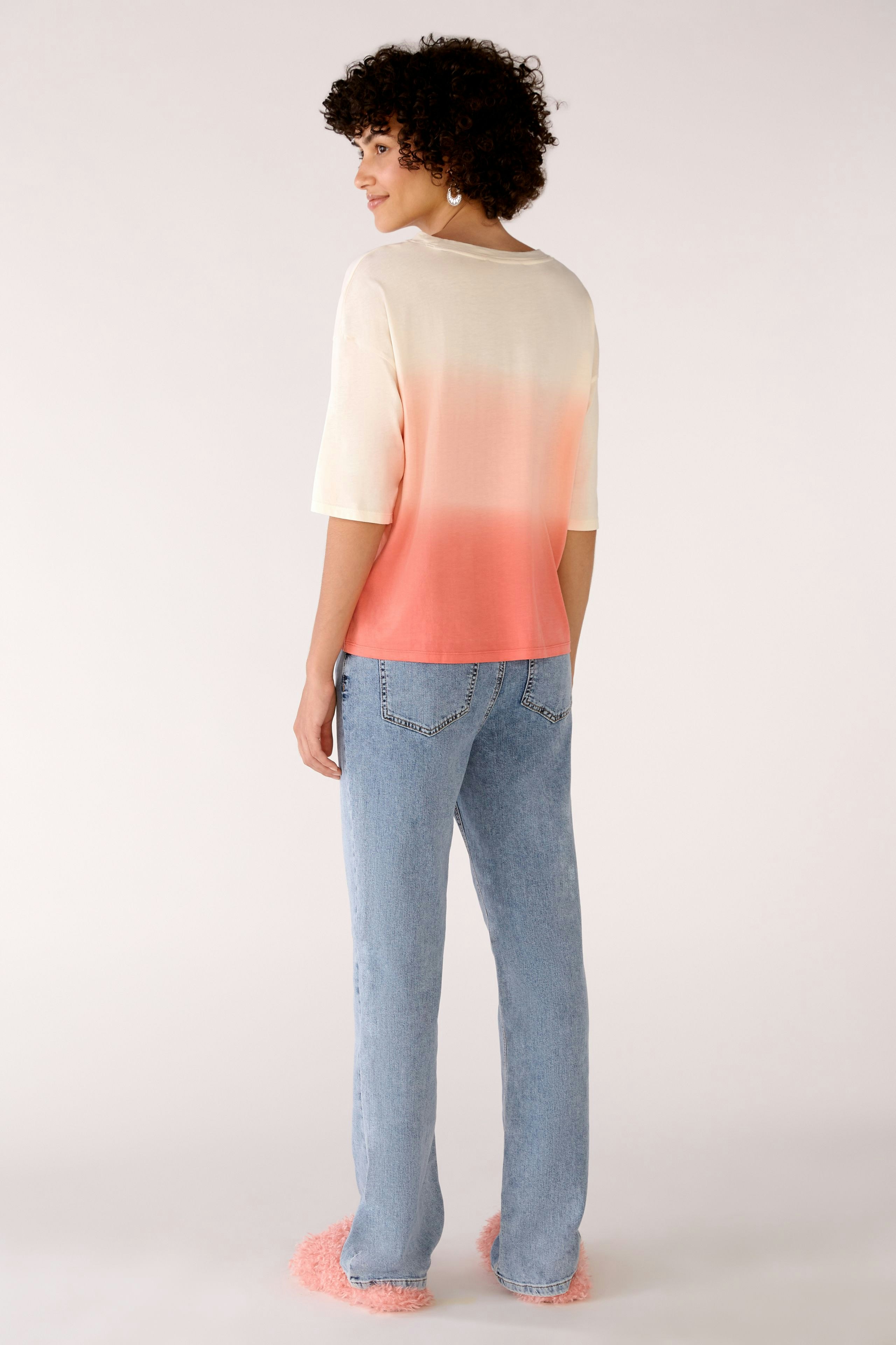 Bild 3 von T-shirt in cotton blend in rose white | Oui