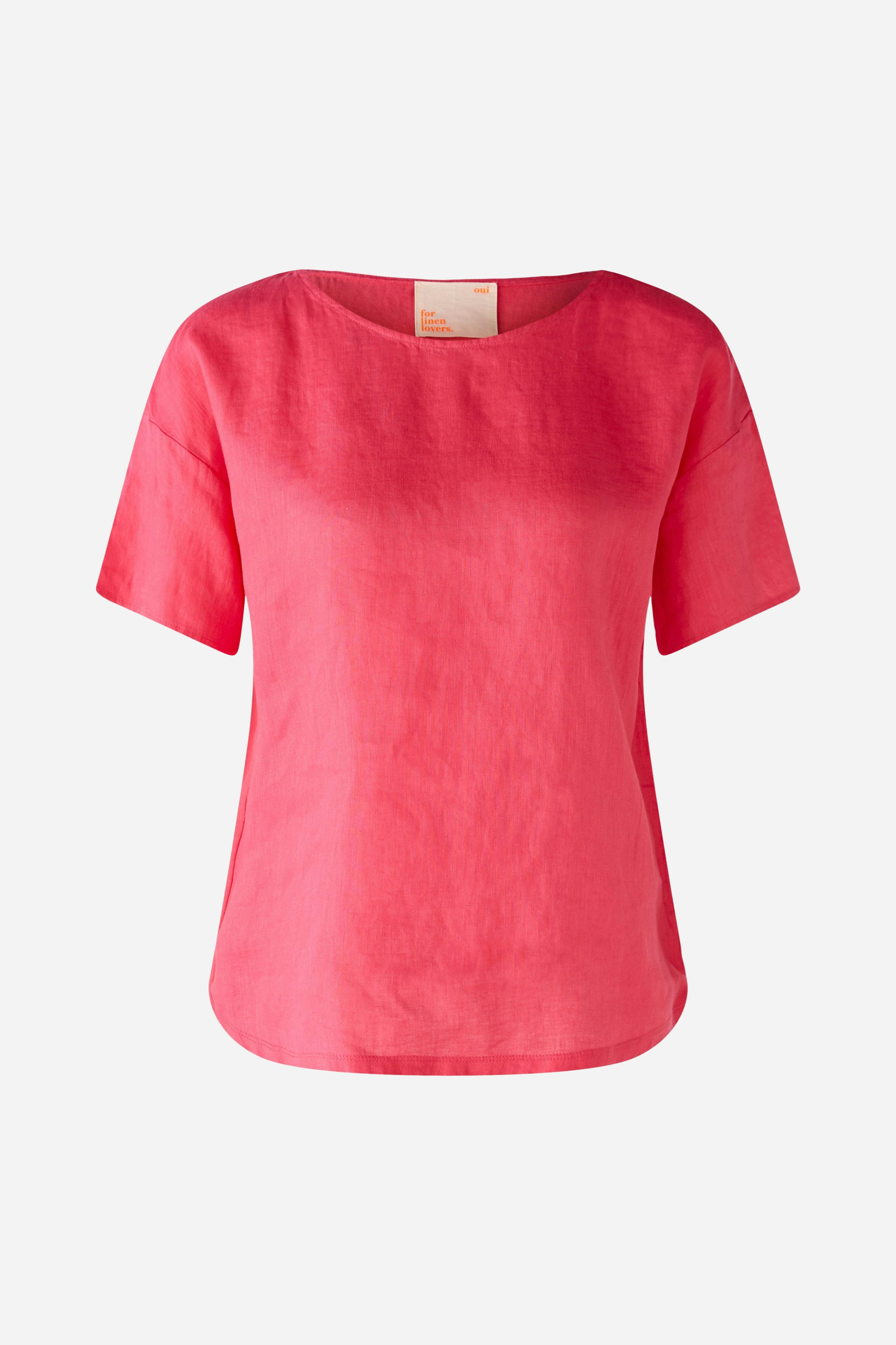 Bild 1 von Linen blouse with jersey patch in raspberry sorbet | Oui