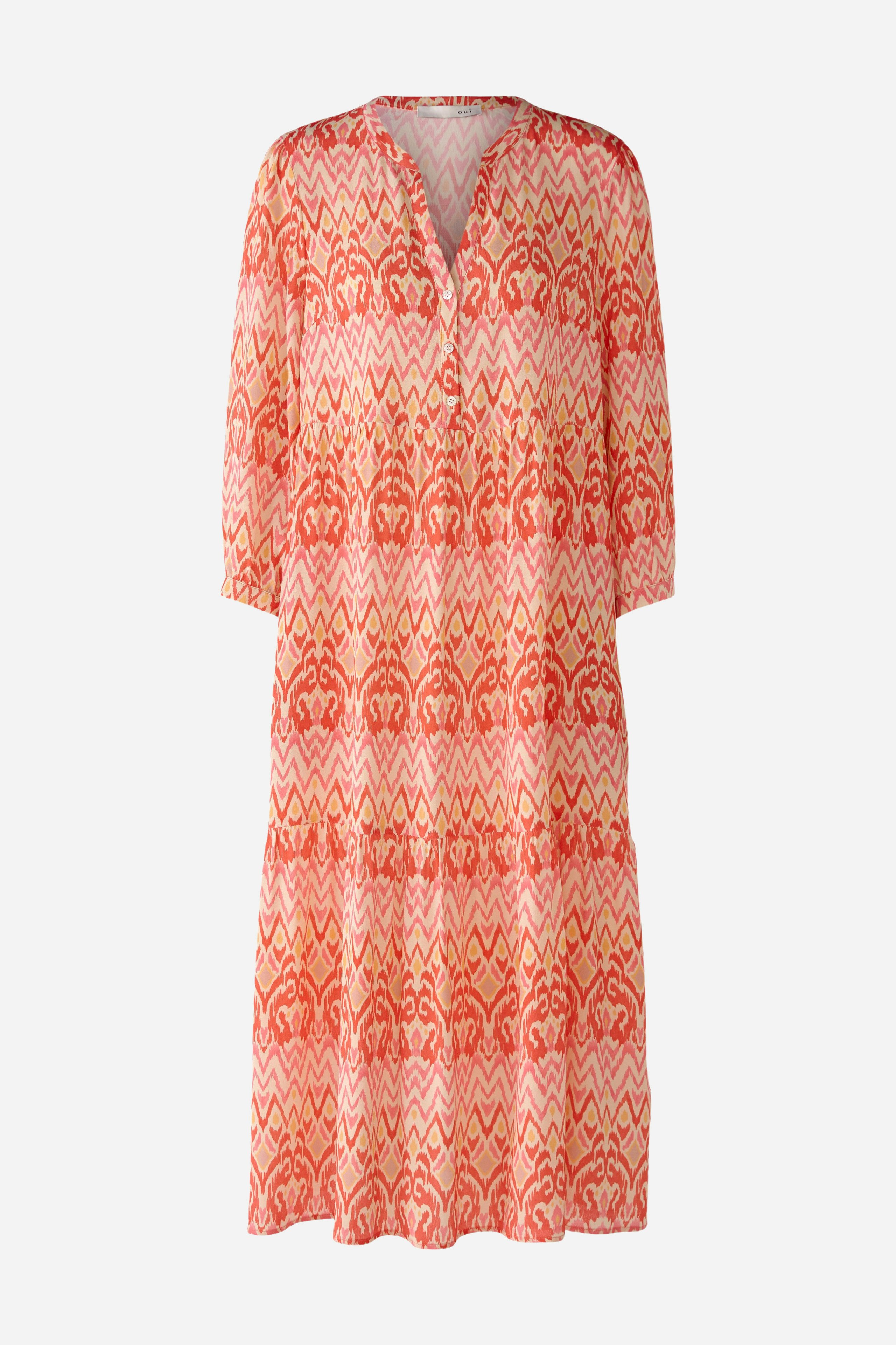 Bild 7 von Midi dress in flowing viscose in rose orange | Oui