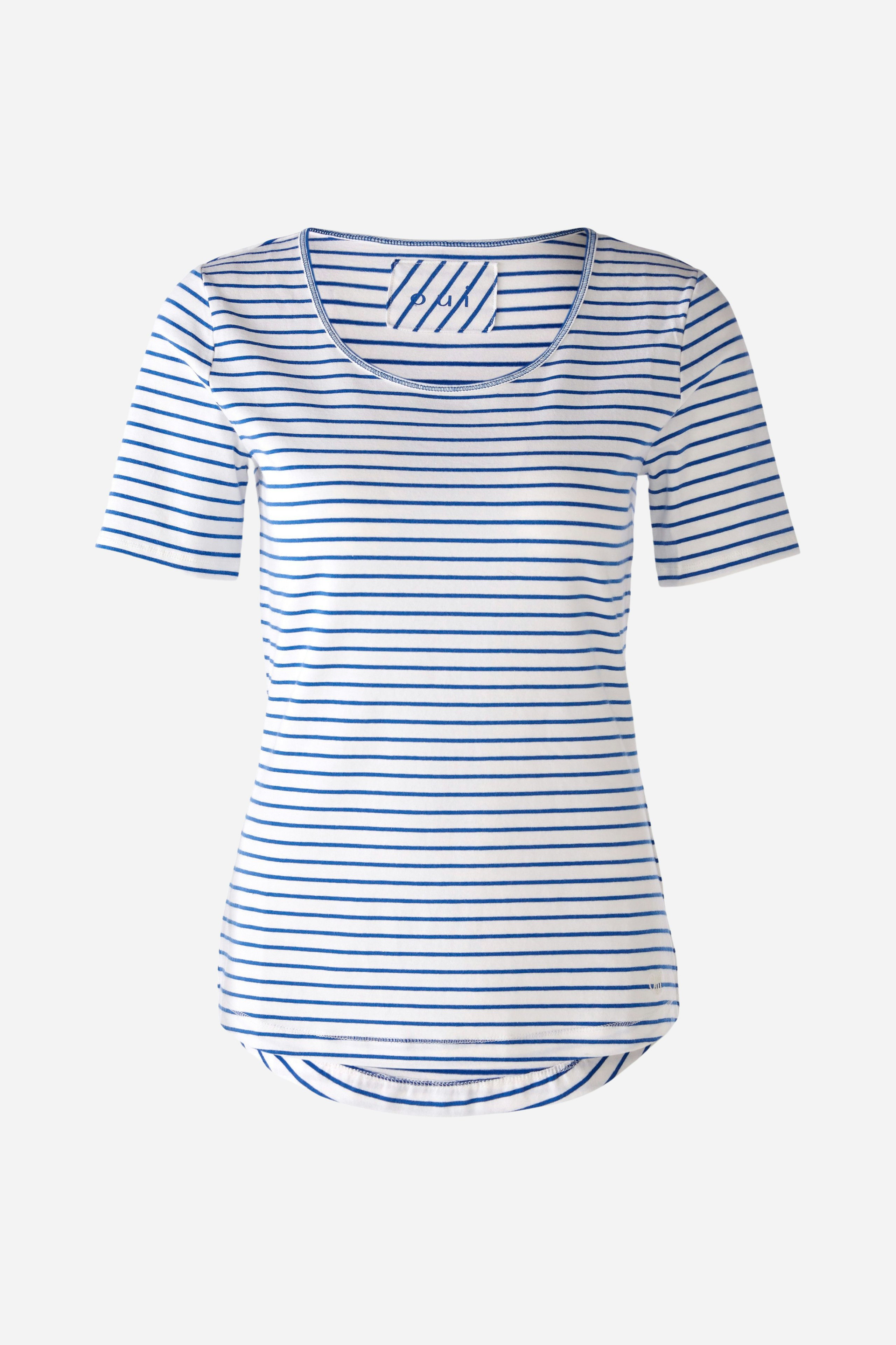 Bild 6 von T-Shirt elastische Baumwolle in white blue | Oui