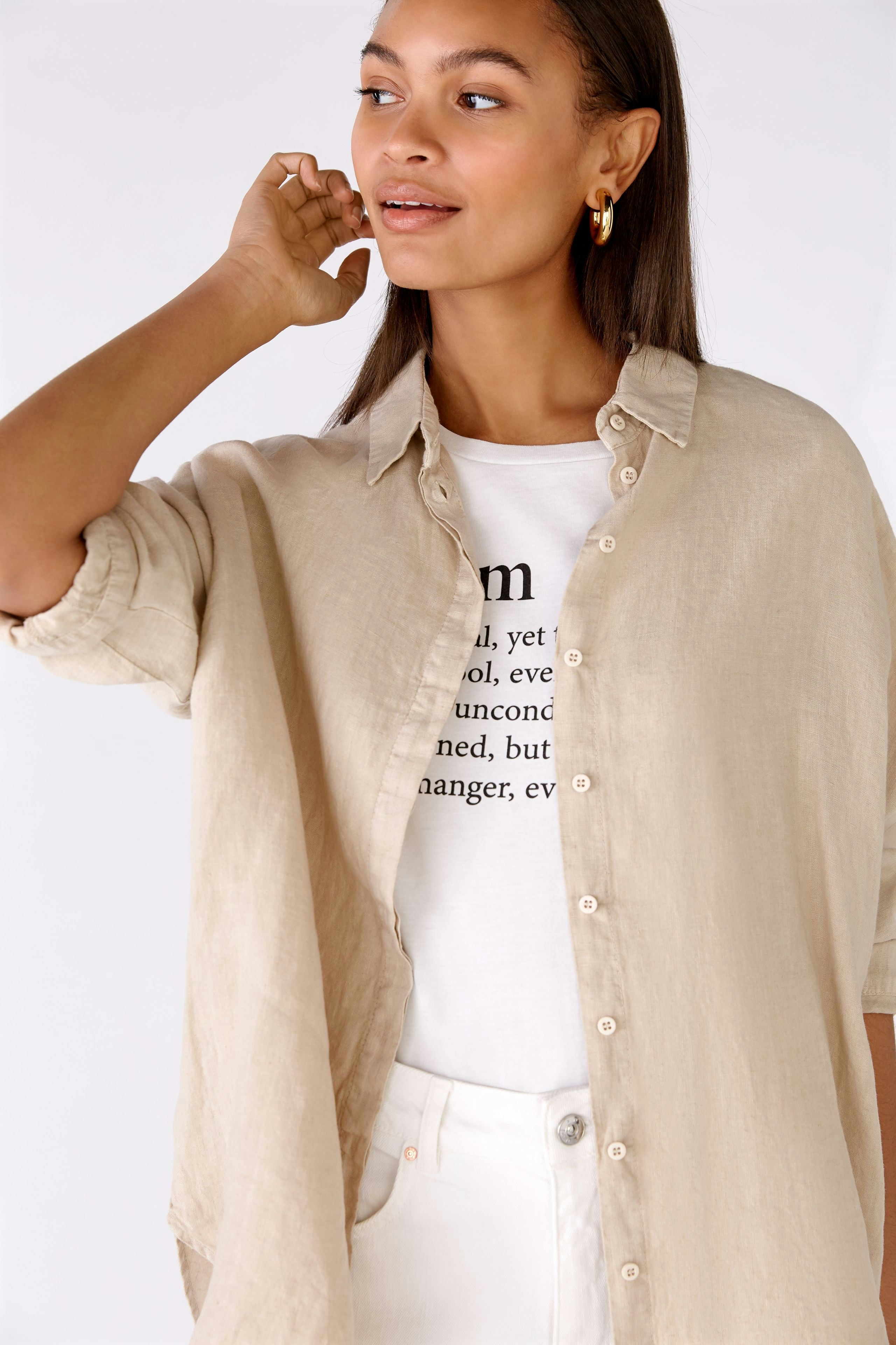 Bild 5 von Hemdbluse 100% Leinen in light stone | Oui