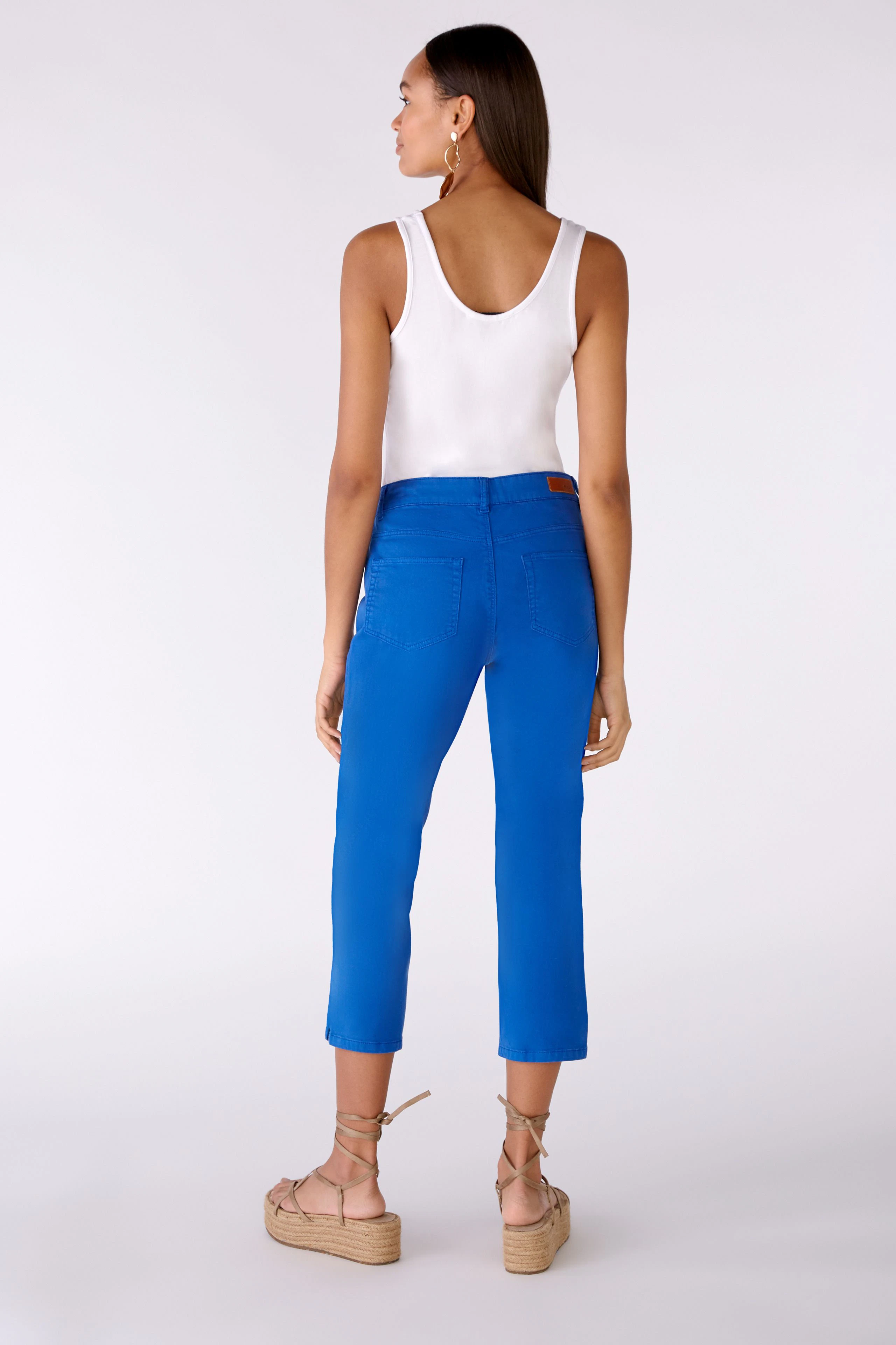 Bild 3 von Caprihose slim fit, mid waist in blue lolite | Oui