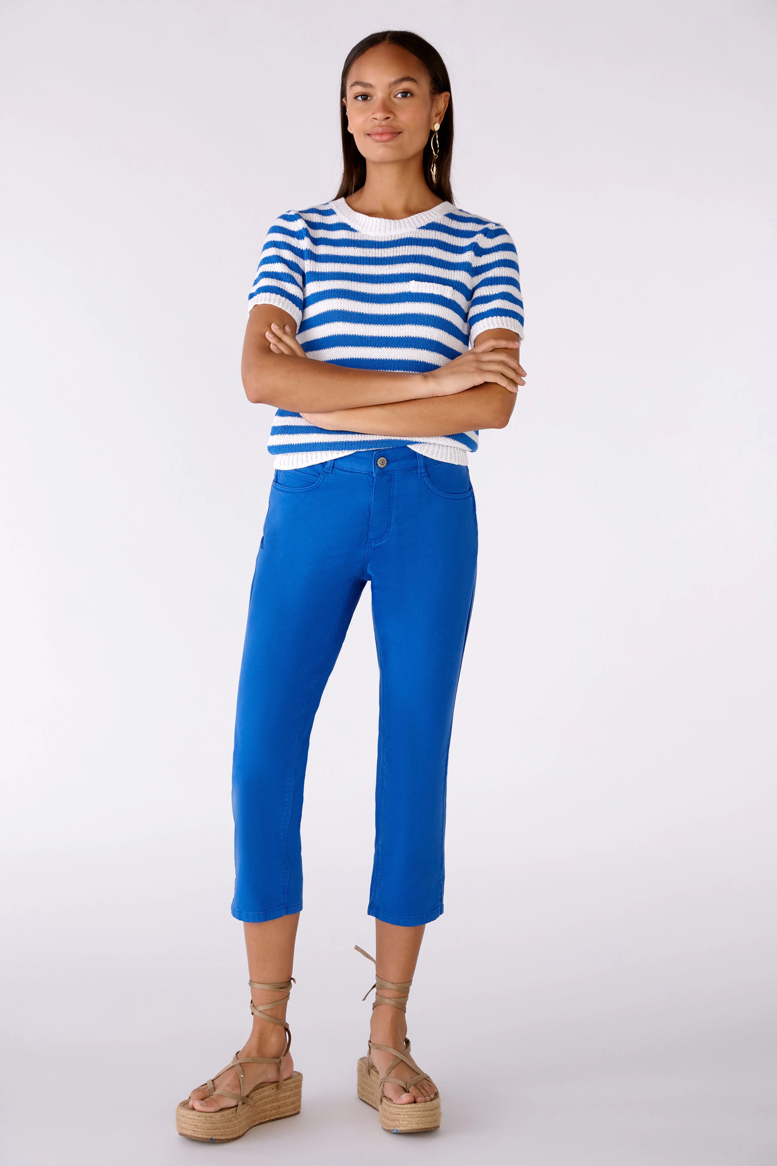Bild 5 von Caprihose slim fit, mid waist in blue lolite | Oui