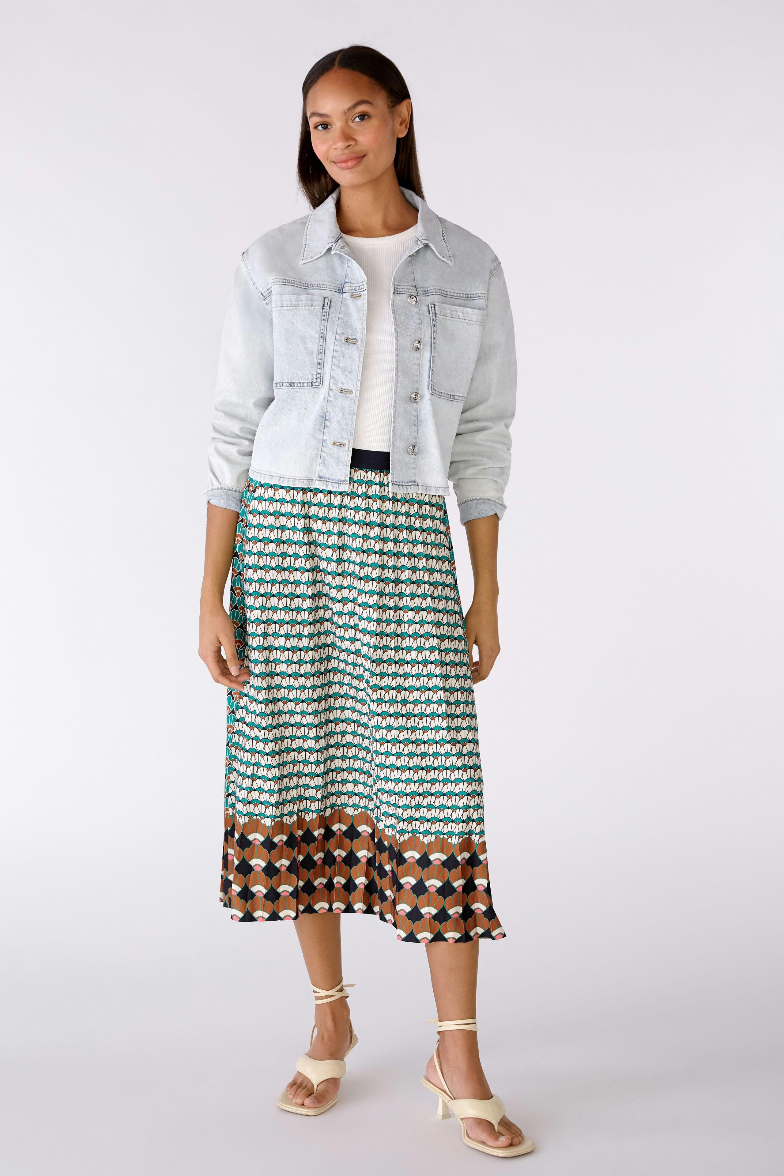 Bild 1 von Plisseerock Silky Touch Qualität in green brown | Oui