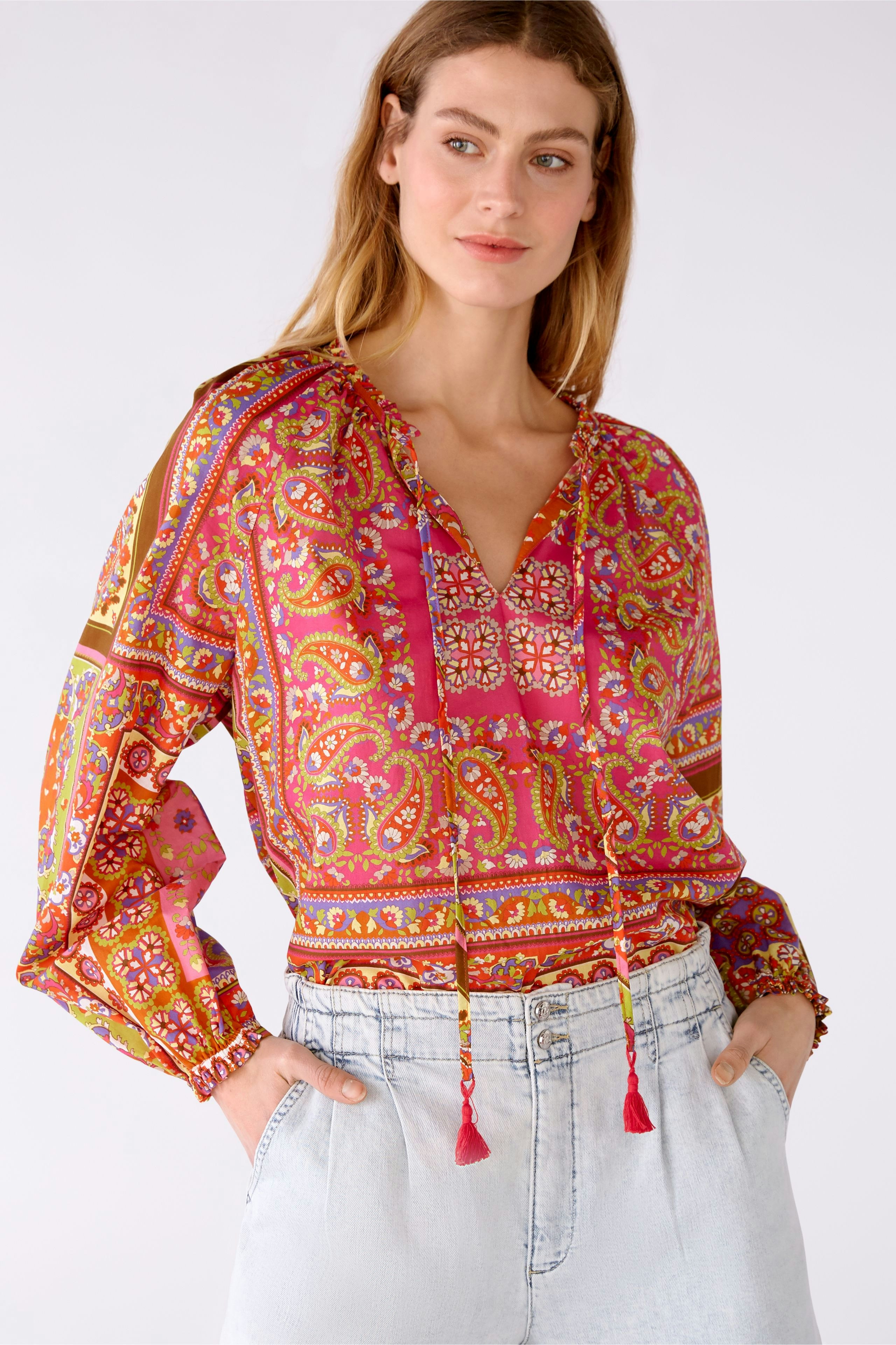 Bild 4 von Tunika Baumwoll-Voile in pink orange | Oui