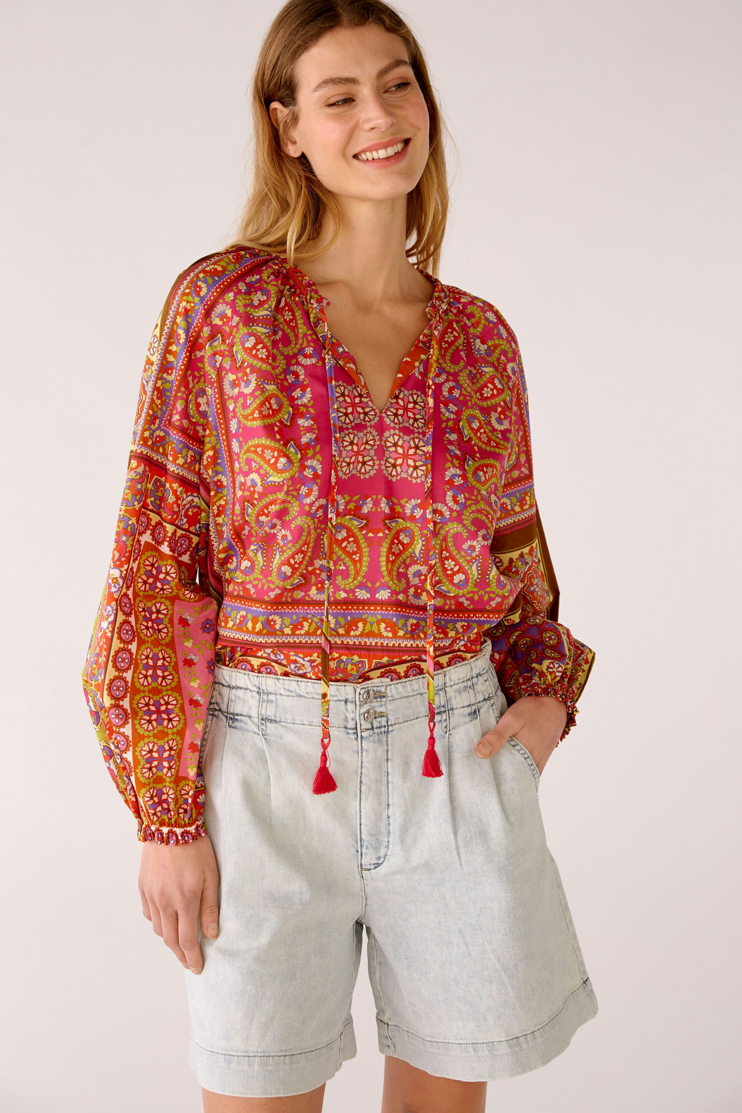 Bild 6 von Tunika Baumwoll-Voile in pink orange | Oui