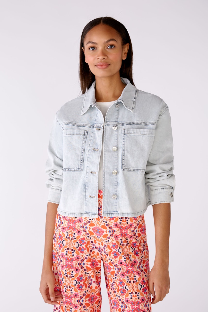 Bild 2 von Denim jacket soft denim stretch in lt blue denim | Oui